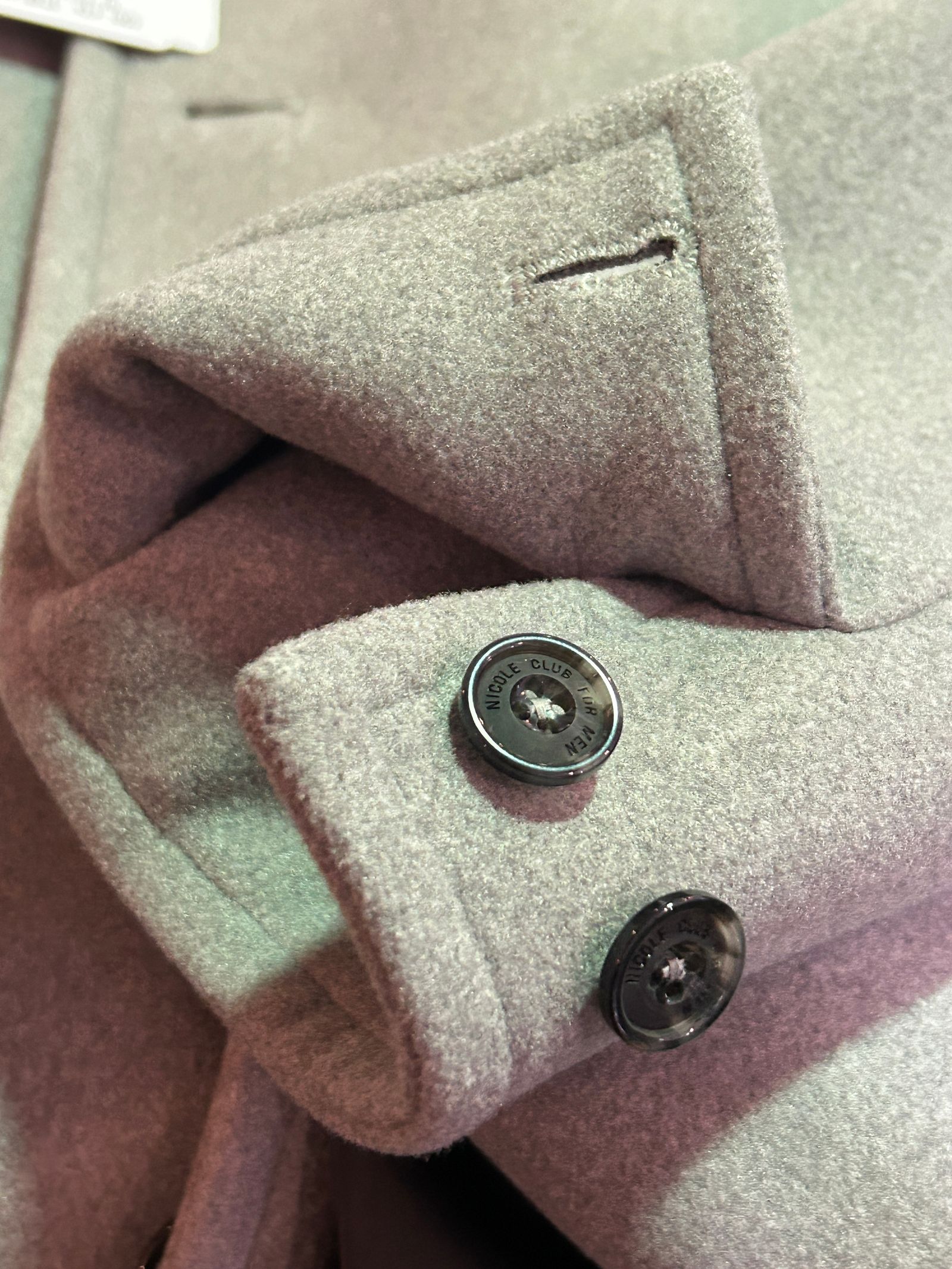 アラカルトハイブリットメルトン スタンドコート ライトグレー 【NICOLE CLUB FOR MEN】