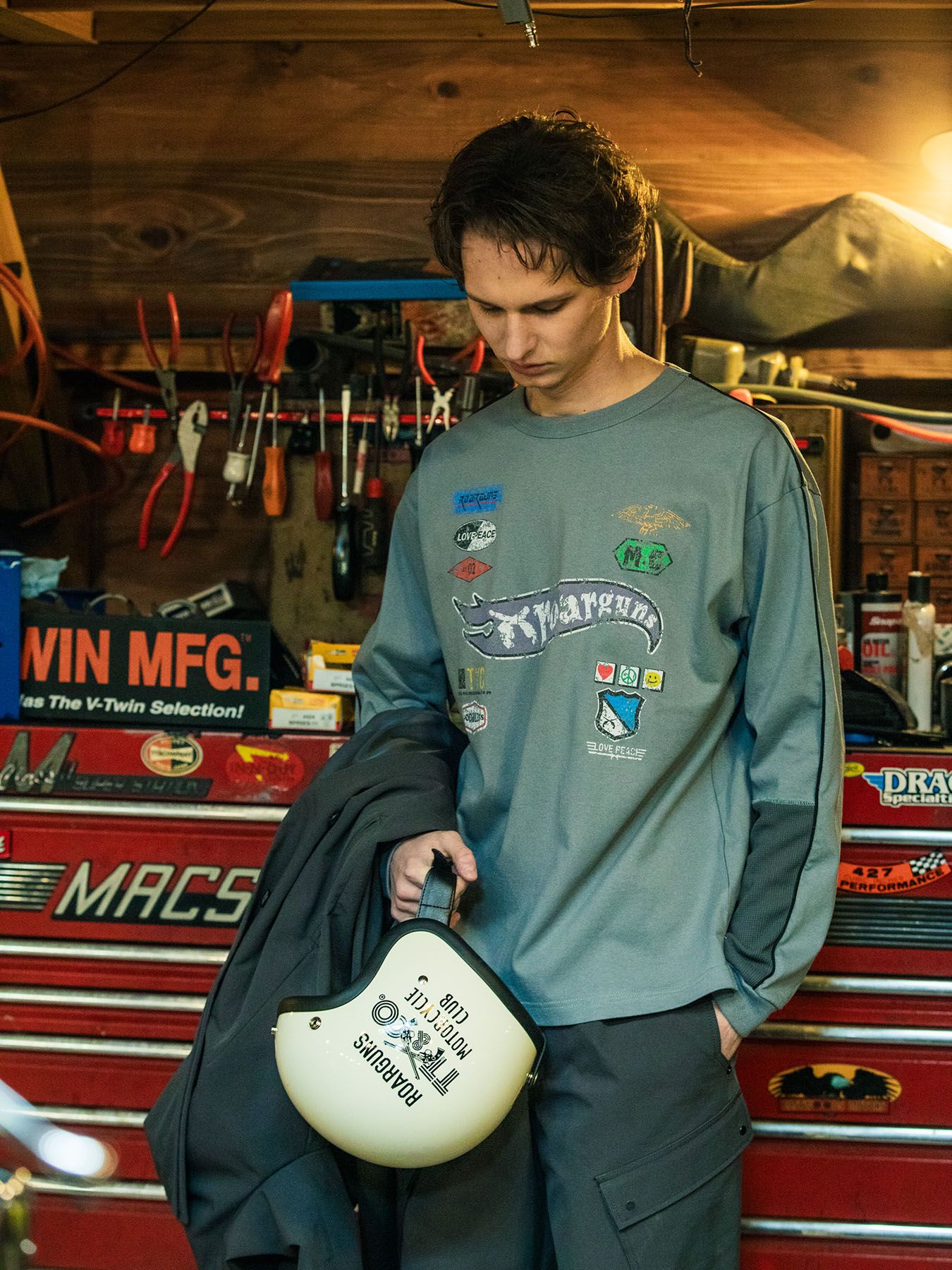 【予約品 3月9日(月) 18:00 締切】INKJET PRINT SWAET / インクジェットプリント スウェット / グレー