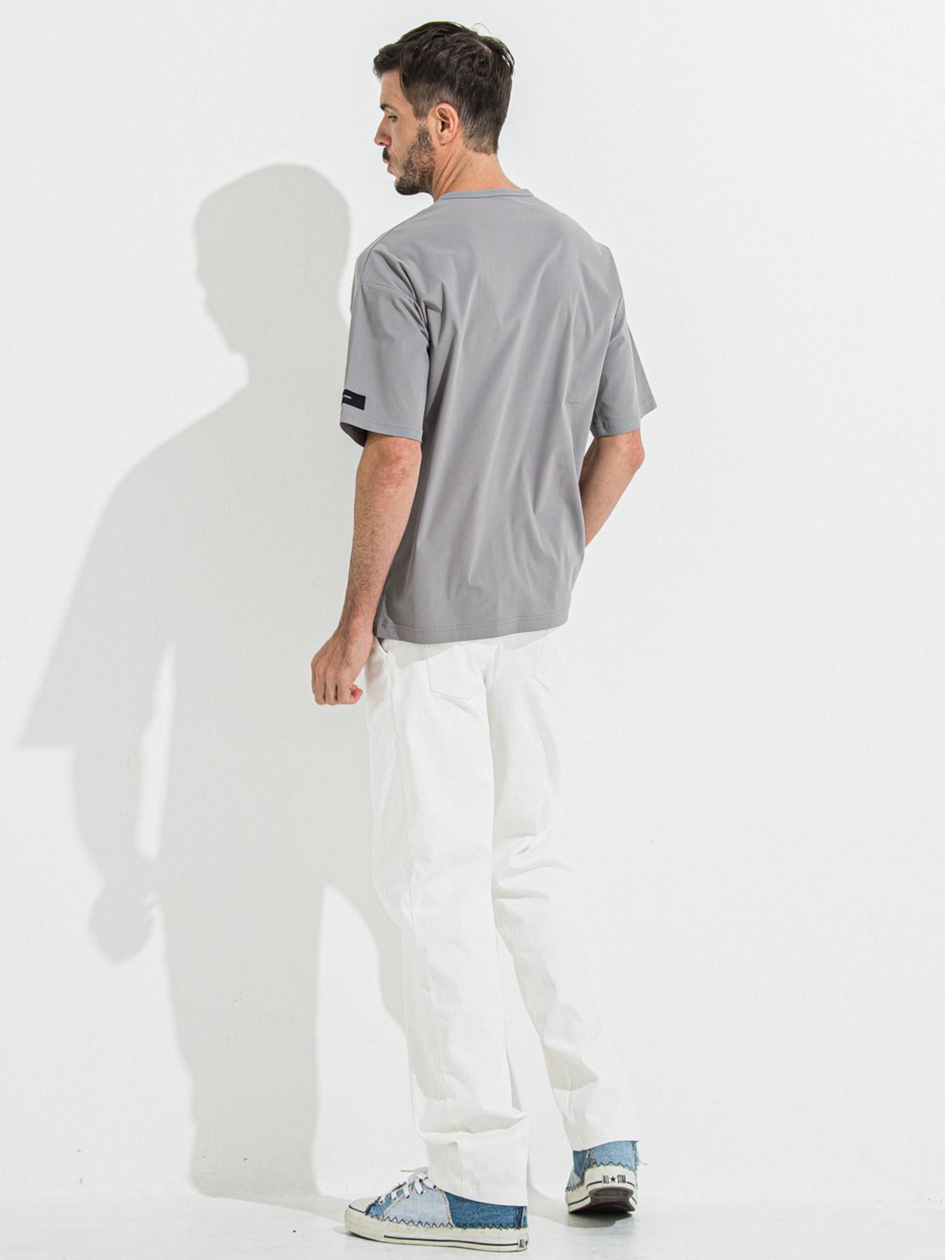DENIM JERSEY WIDE PT / デニムジャージワイドパンツ / ホワイト