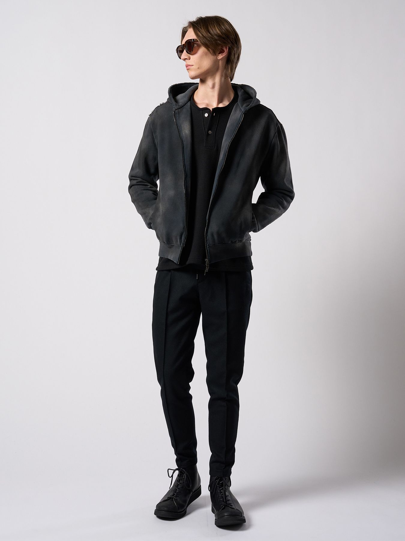 【予約品 4月19日(日) 18時締切】back boa thermal henley L/S / バックボア サーマル ヘンリーネック ロングスリーブ / ブラック