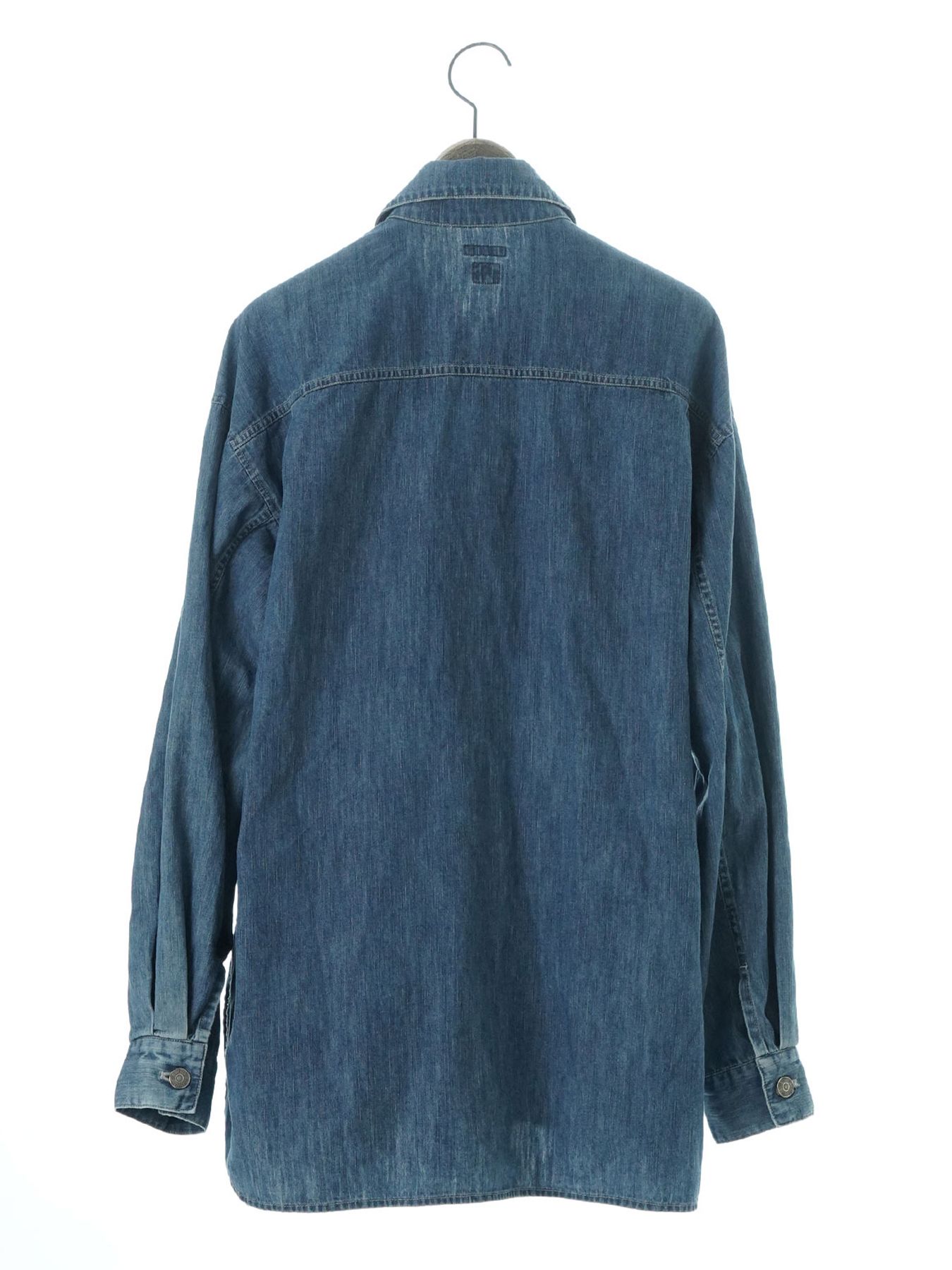 【予約品 10月26日(日) 締切】90sDENIMSHIRTS used / ユーズドデニムオーバーシャツ / INDIGO×L.GRAY