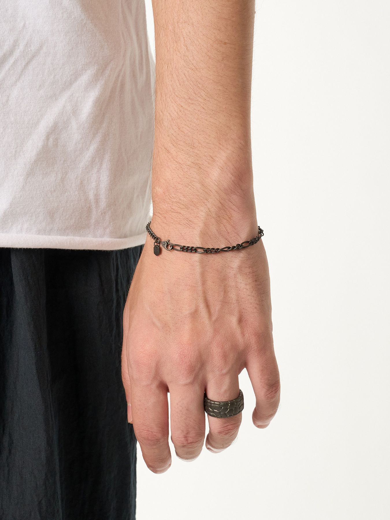 【予約品 9月23日(火) 締切】IVXLCDM ×wjk  slim chain bracelet / スリムチェーンブレスレット / ブラックコーティング