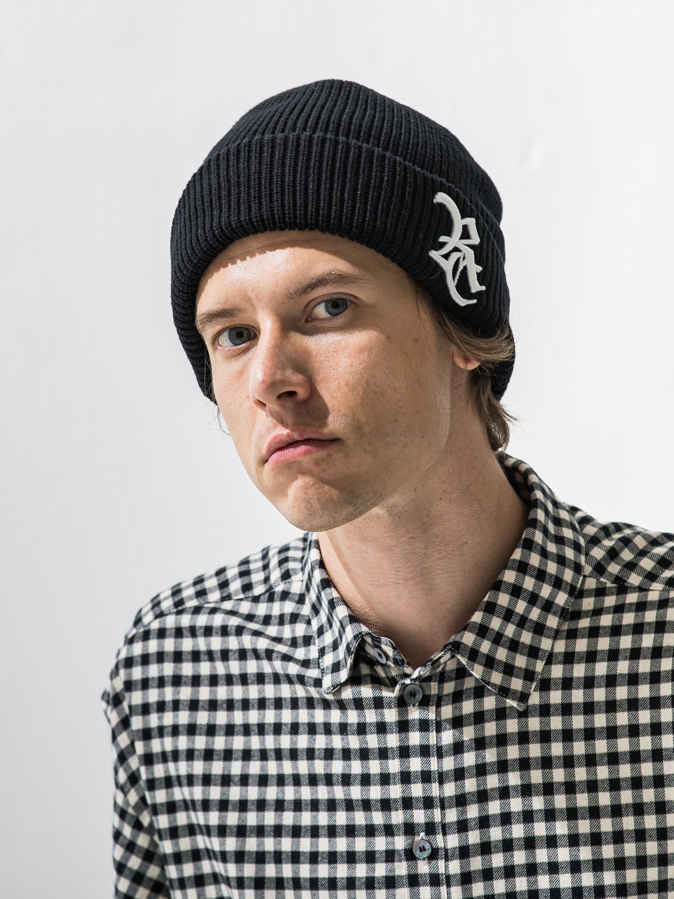 【予約品 9月6日(日) 締切】COTTON KNIT CAP / コットン ニットキャップ / ブラック×ホワイト