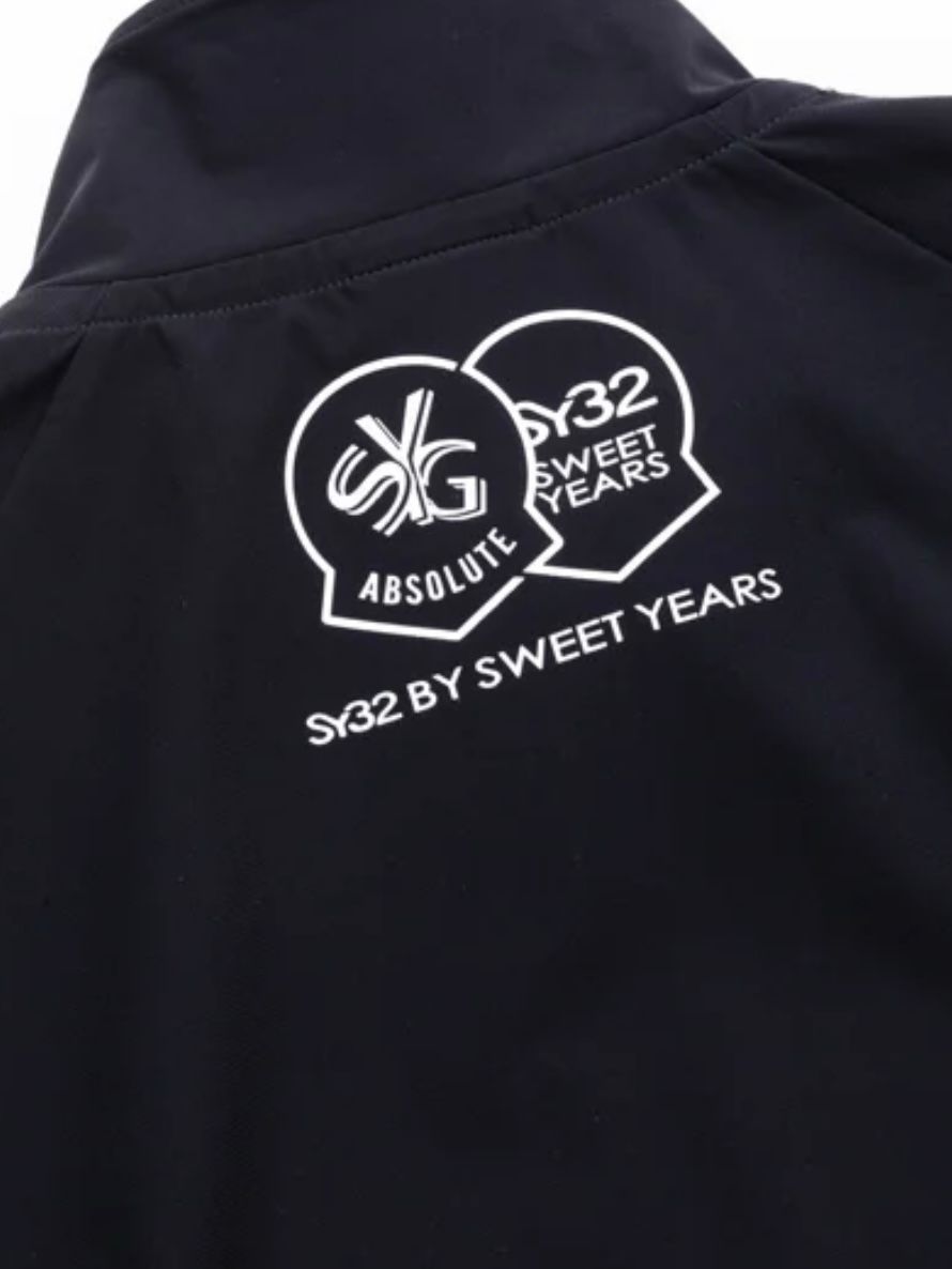 イタリア生地ハイストレッチ HIGH STRETCH JQ TAPE JACKET｜MEN'S / ブラック 【SY32 by SWEET YEARS GOLF】