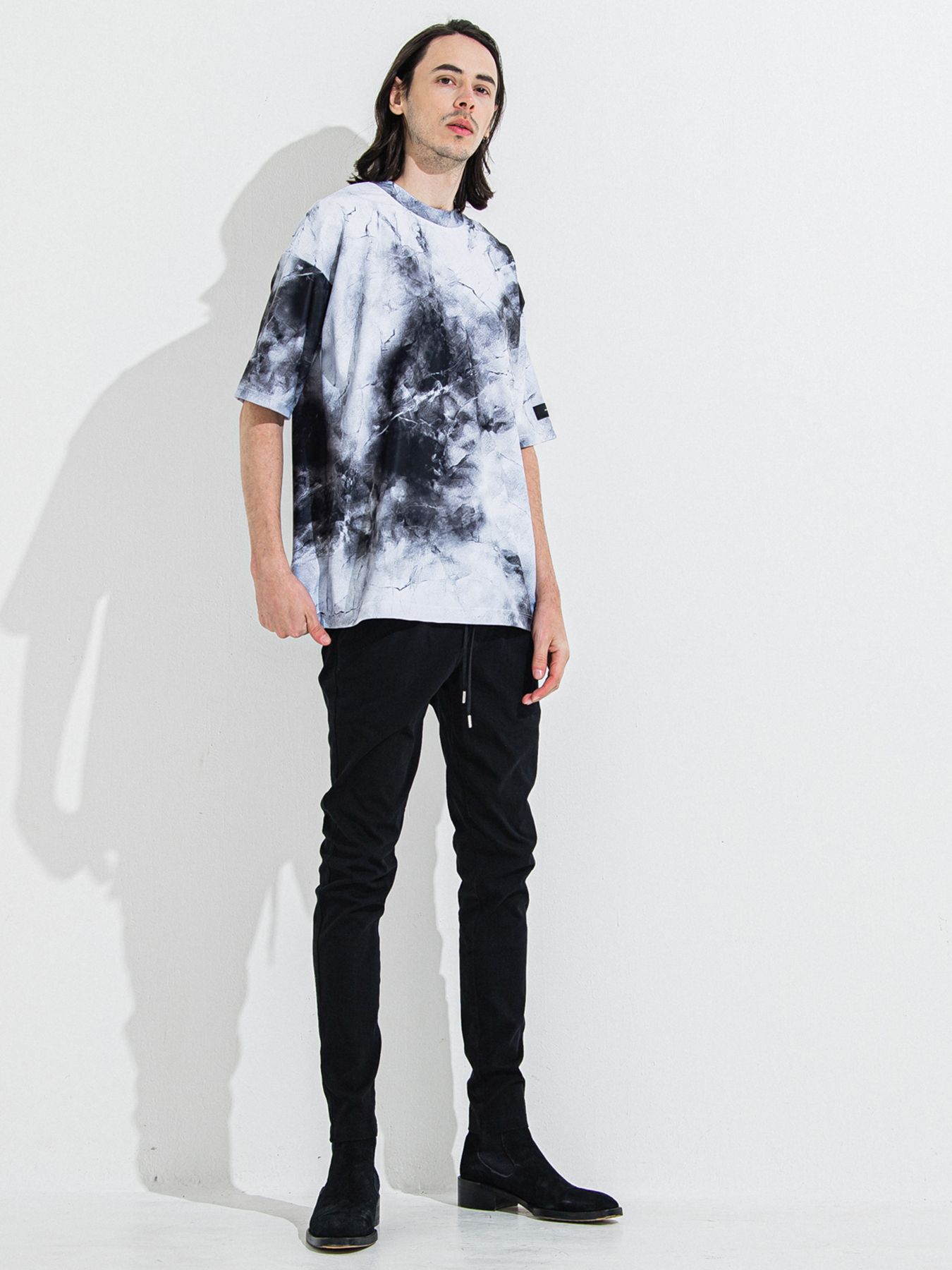 【予約品 】DENIM JERSEY CHRIS EASY TUCK PT / デニムジャージクリスイージータックパンツ / ブラック