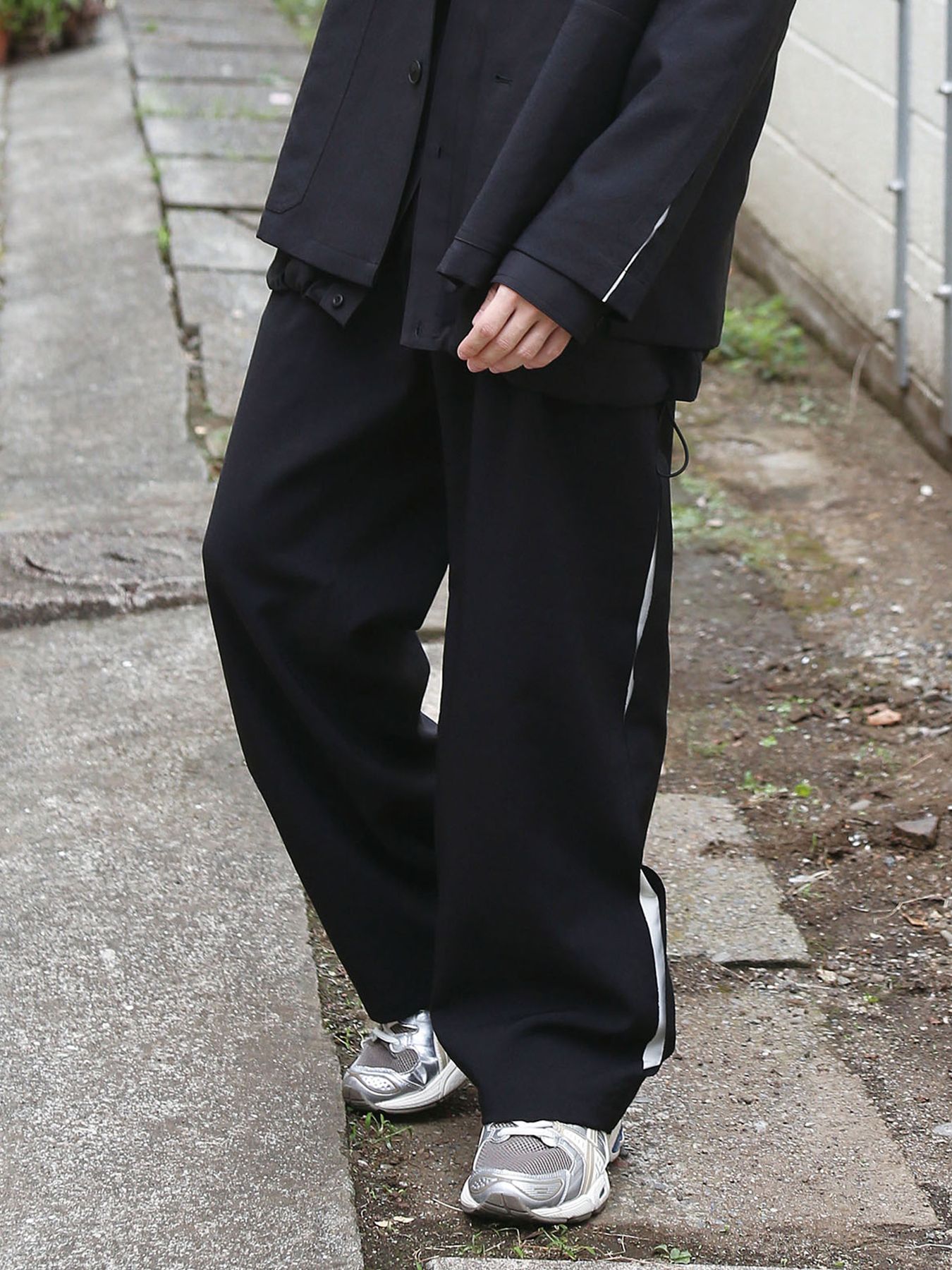 UNTRAD PANTS / ブラック×ホワイト【QUOLT】