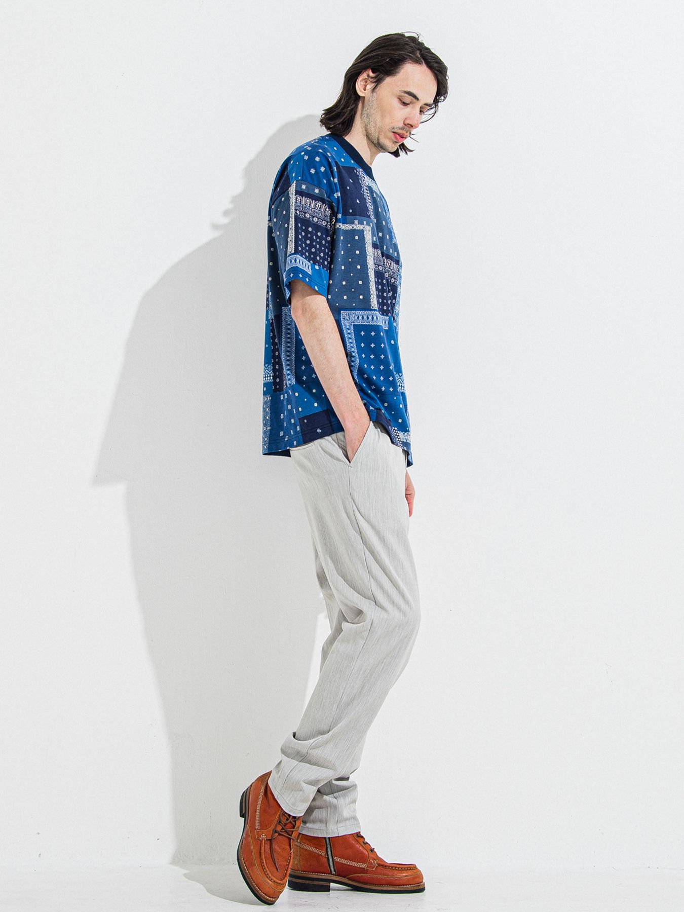 【予約品 】PAT WIDE EASY PANTS / パットワイドイージーパンツ / グレー