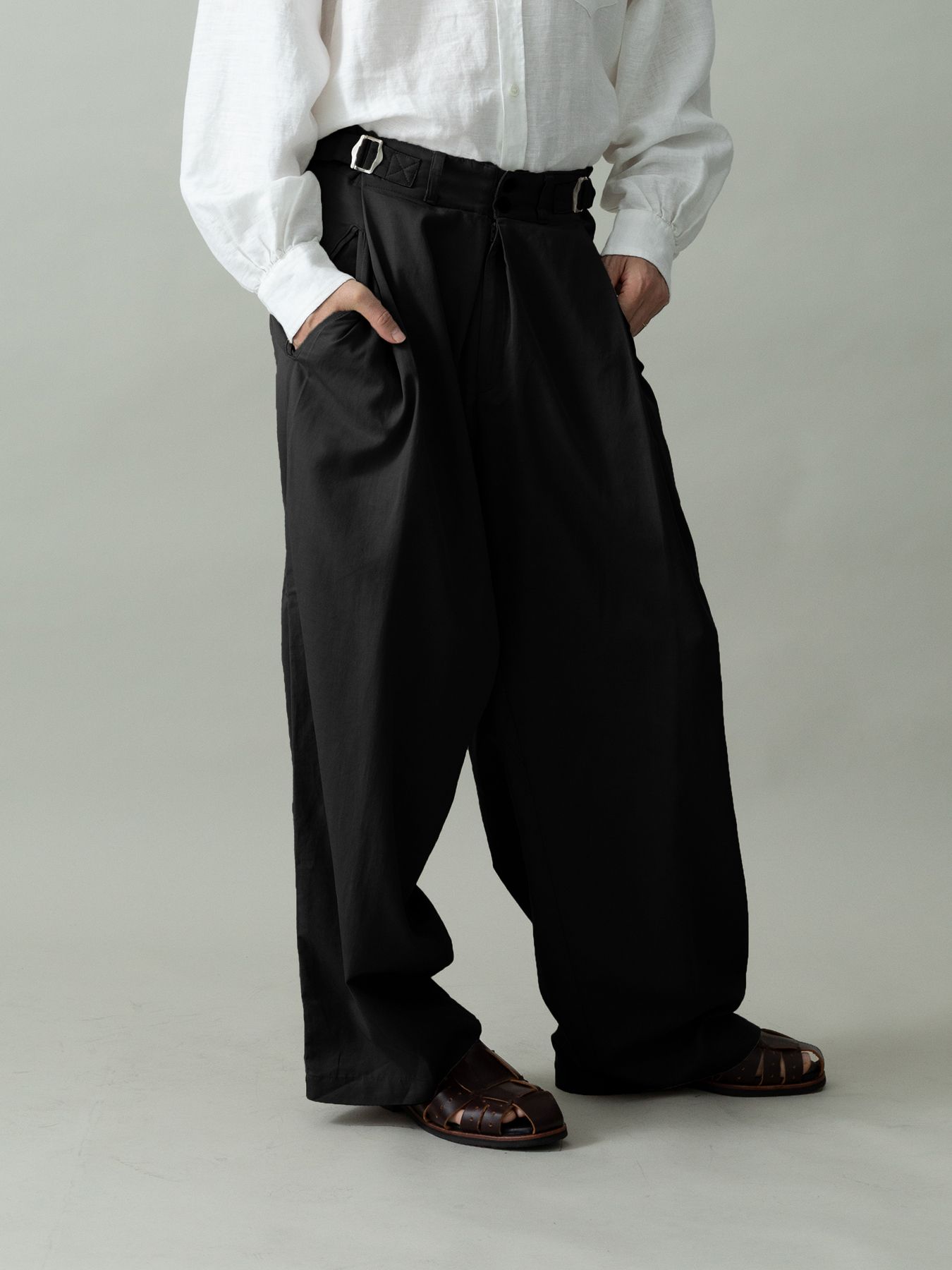 【予約品 2月1日(日) 締切】OVERTROUSERS / ボックスタックトラウザーズ / ブラック