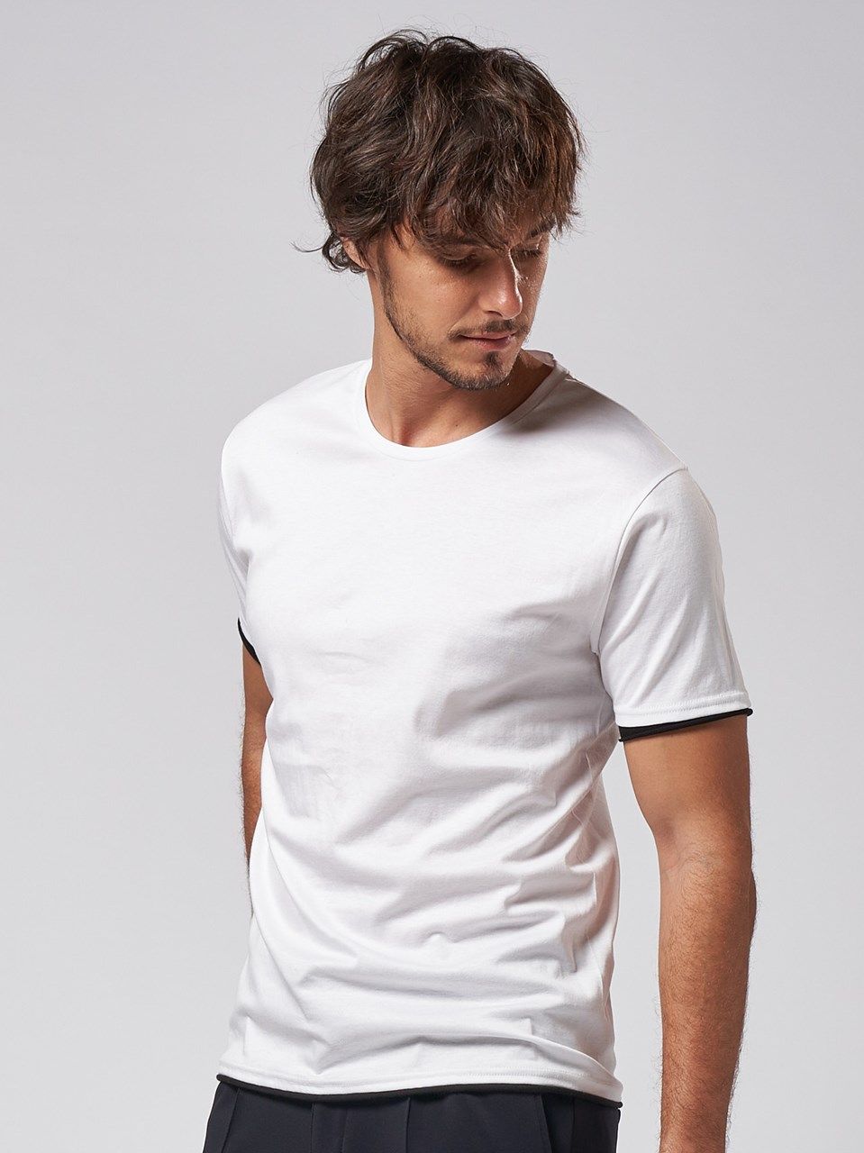 《予約品》 sweater's cut S/S / Tシャツ / ホワイト×ブラック
