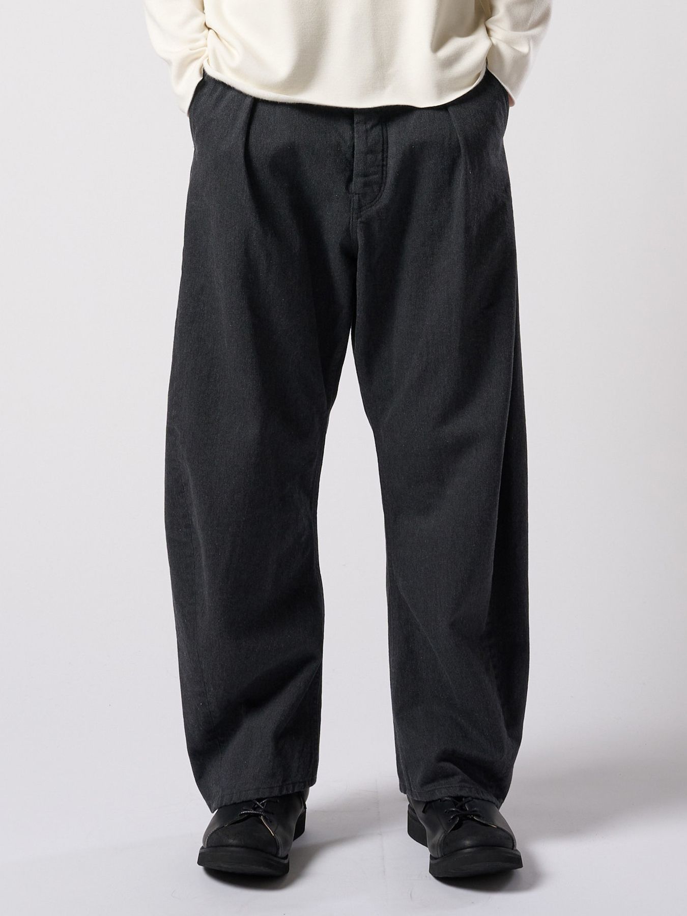 【予約品 4月19日(日) 18時締切】wide banana denim(OW)  / ワイドバナナデニム ワンウォッシュ / ダストチャコール