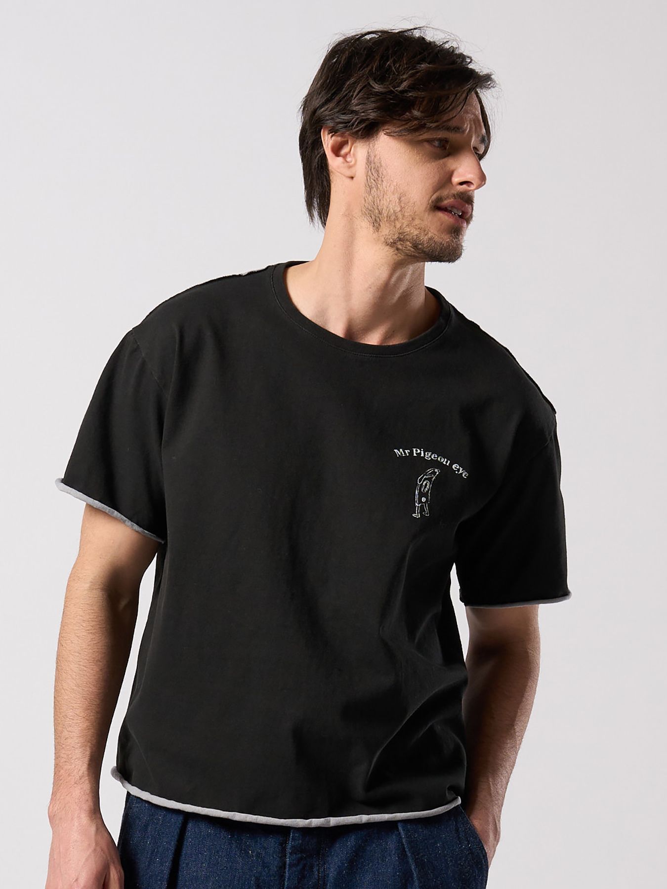 【予約品 4月19日(日) 18時締切】Ohta Design × wjk collaboration："relax" cut-off S/S / "relax" カットオフ ショートスリーブ / ブラック