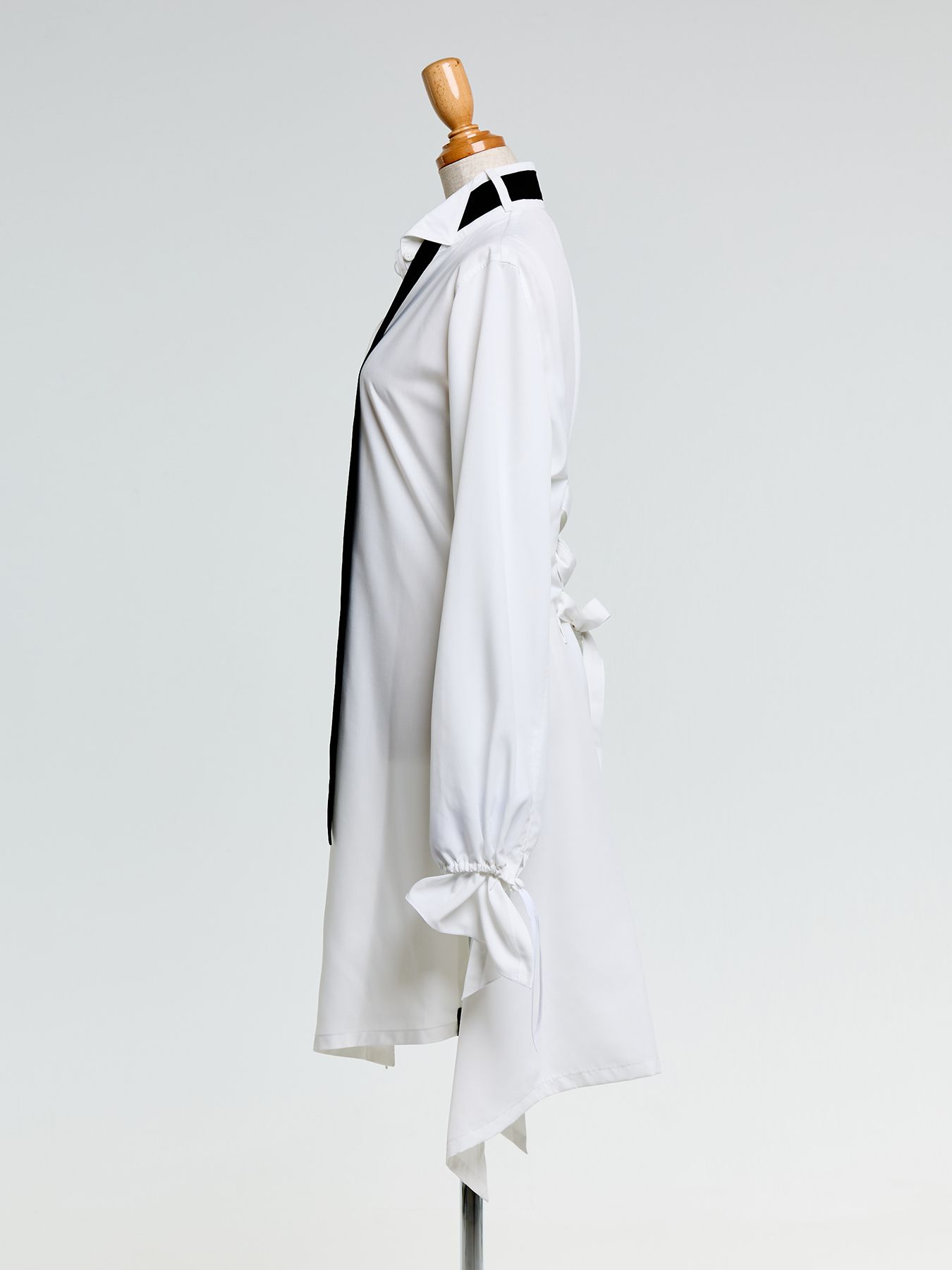 【予約品 10月26日(日) 締切】Wing Collar Flare Ribbon Shirt / ウイングカラー フレアリボンシャツ / ホワイト