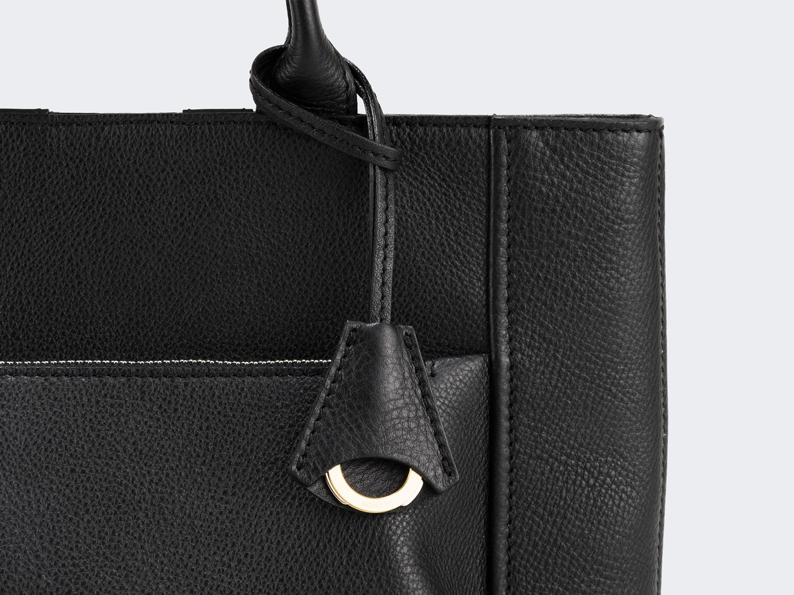 トート Shrink Leather / Charcoal BLACK 【aniary】