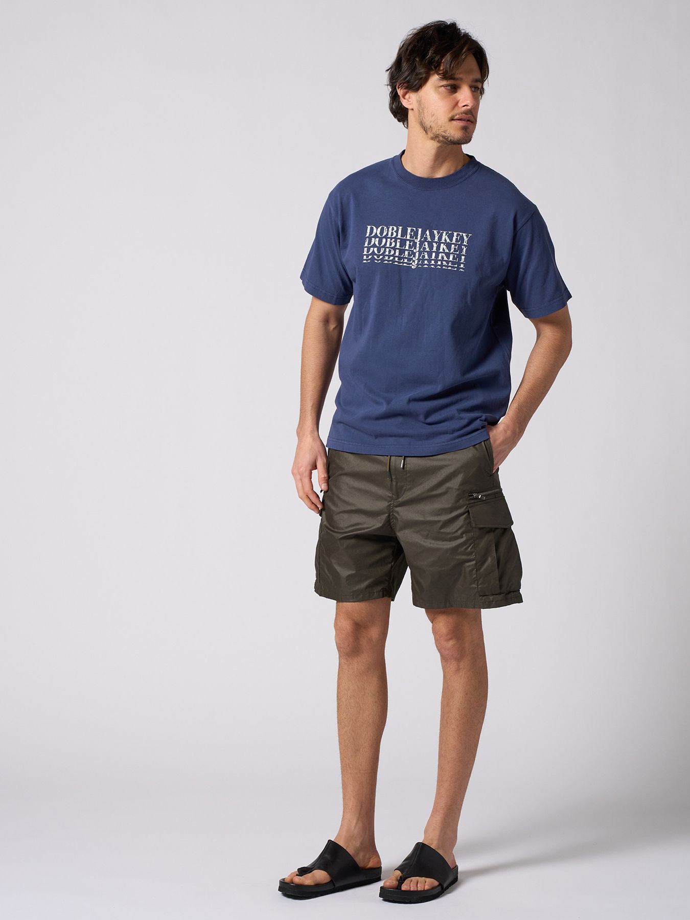 【予約品 1月25日(日) 締切】graphic-T collection：DOBLEJAYKEY T / ダブルジェイケー Tシャツ / ネイビー