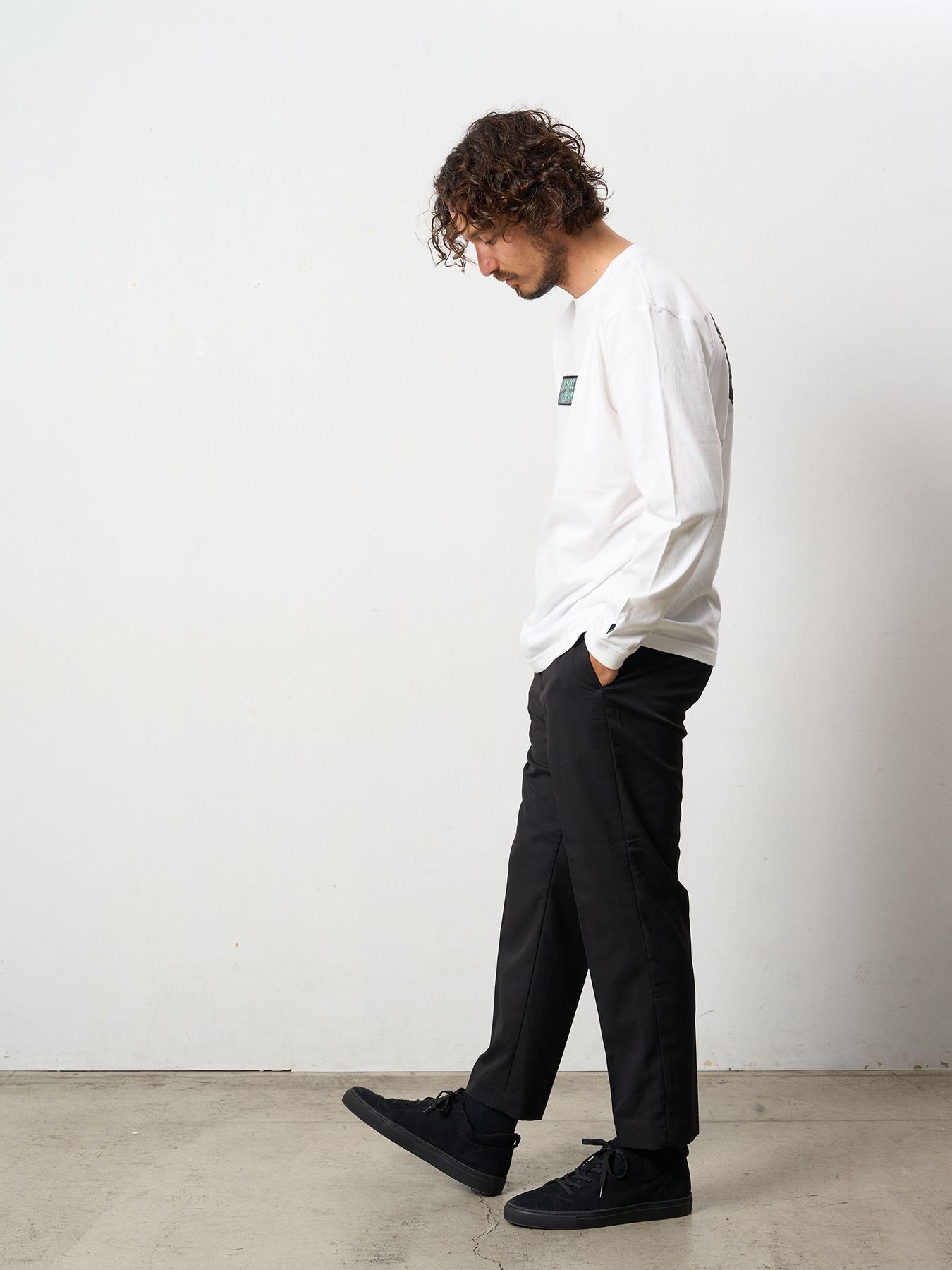 【予約品 5月8日(木) AM10時 締切】 5.6ozコットン天竺 スターグラムハート＆シークインLS Tシャツ / ホワイト