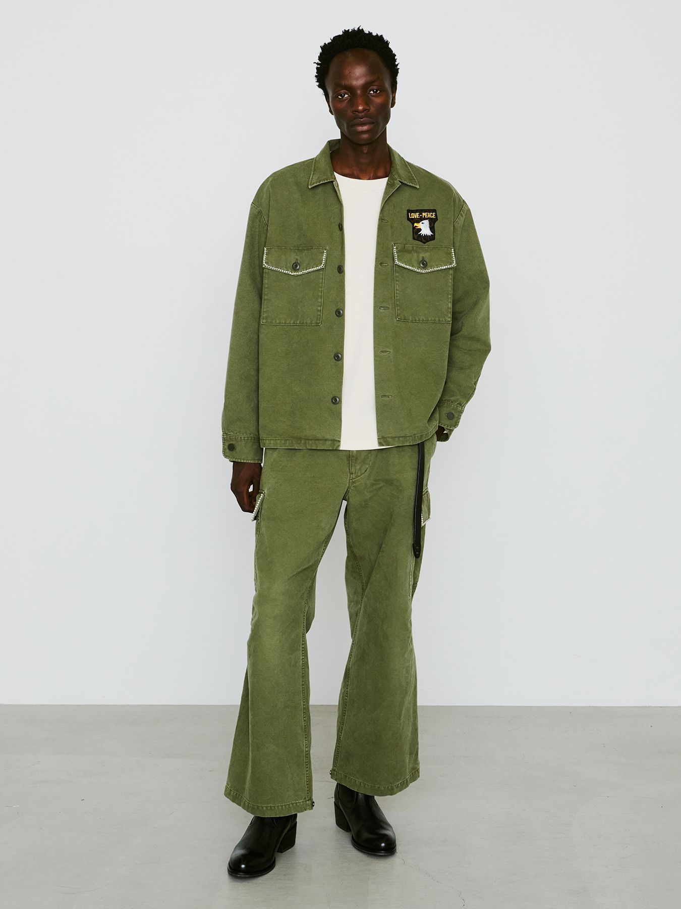 【予約品 8月10日(日) 締切 】DUCK SHIRT JKT CRY / ダック シャツジャケット / クリスタル カーキ