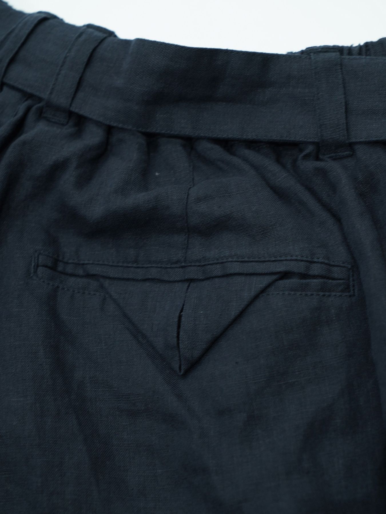 【予約品 2月1日(日) 締切】LINEN OVERSHORTS / オーバーサイズシルエット ショーツ / ネイビー