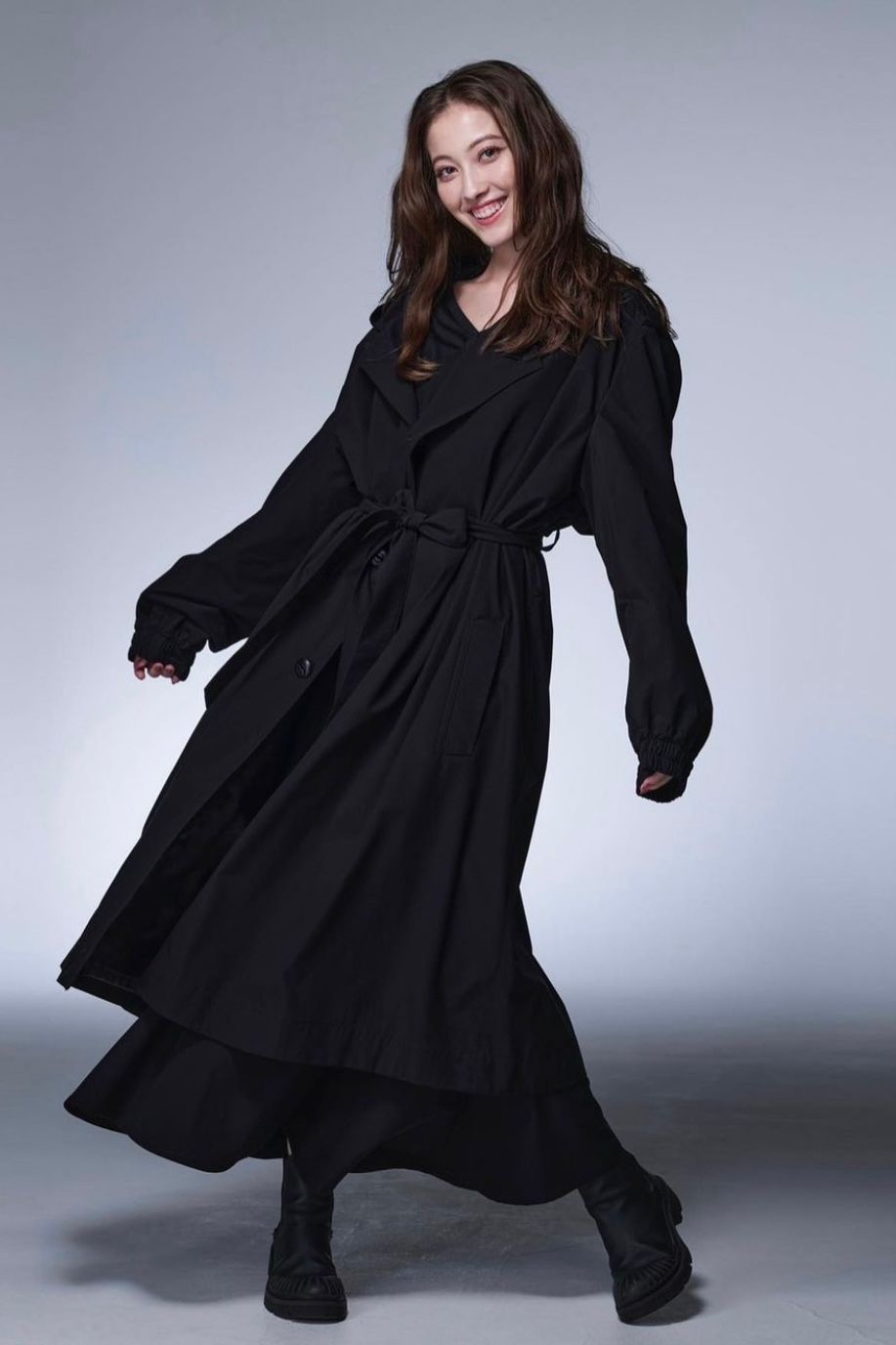 Recycled PEs Oversize Hoodie Coat  / ブラック 【THE ONENESS】