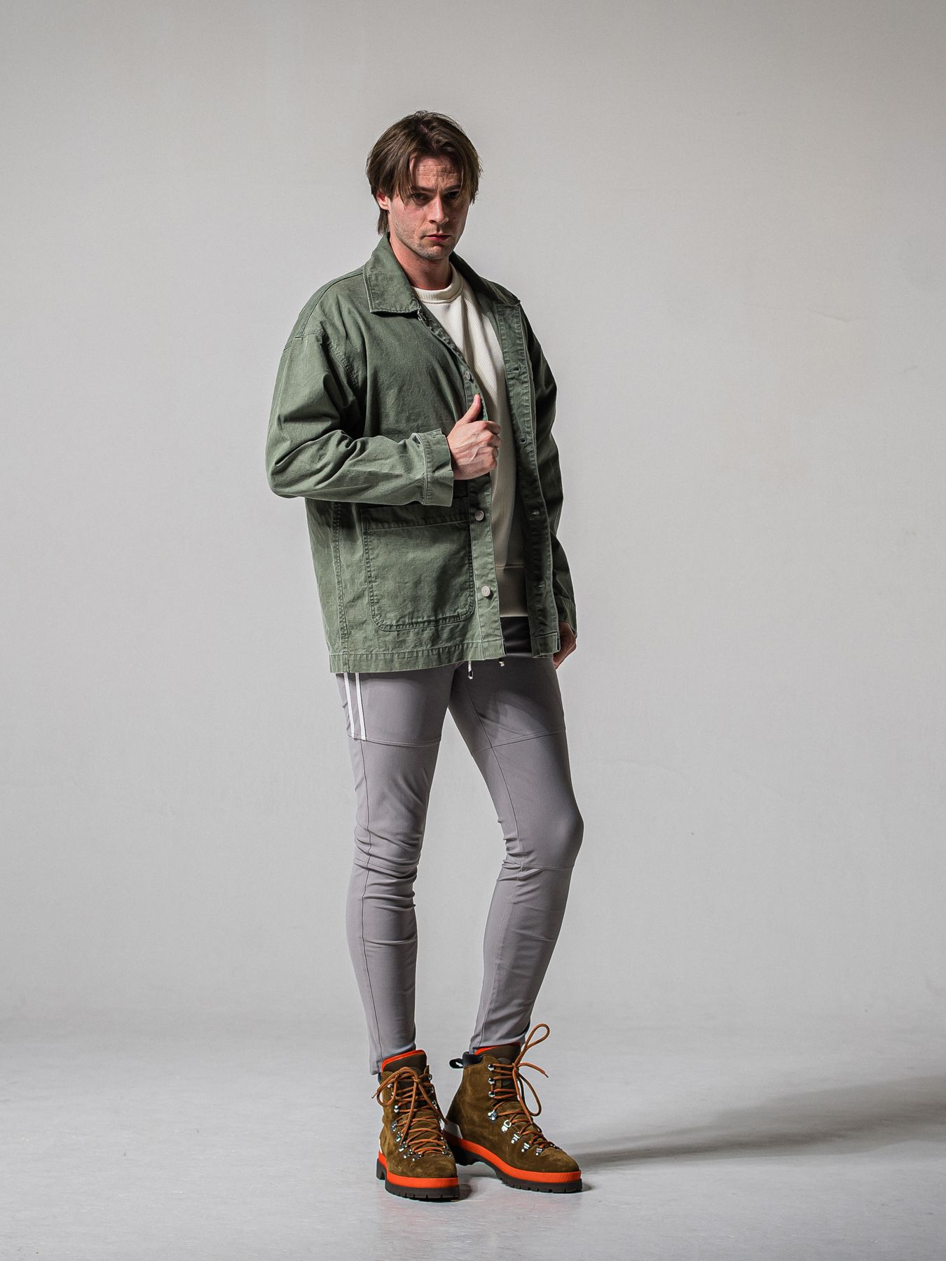 【予約品 11月16日(日) 締切】JOHNSON LINE PANTS / ジョンソンラインパンツ / グレー×ホワイト