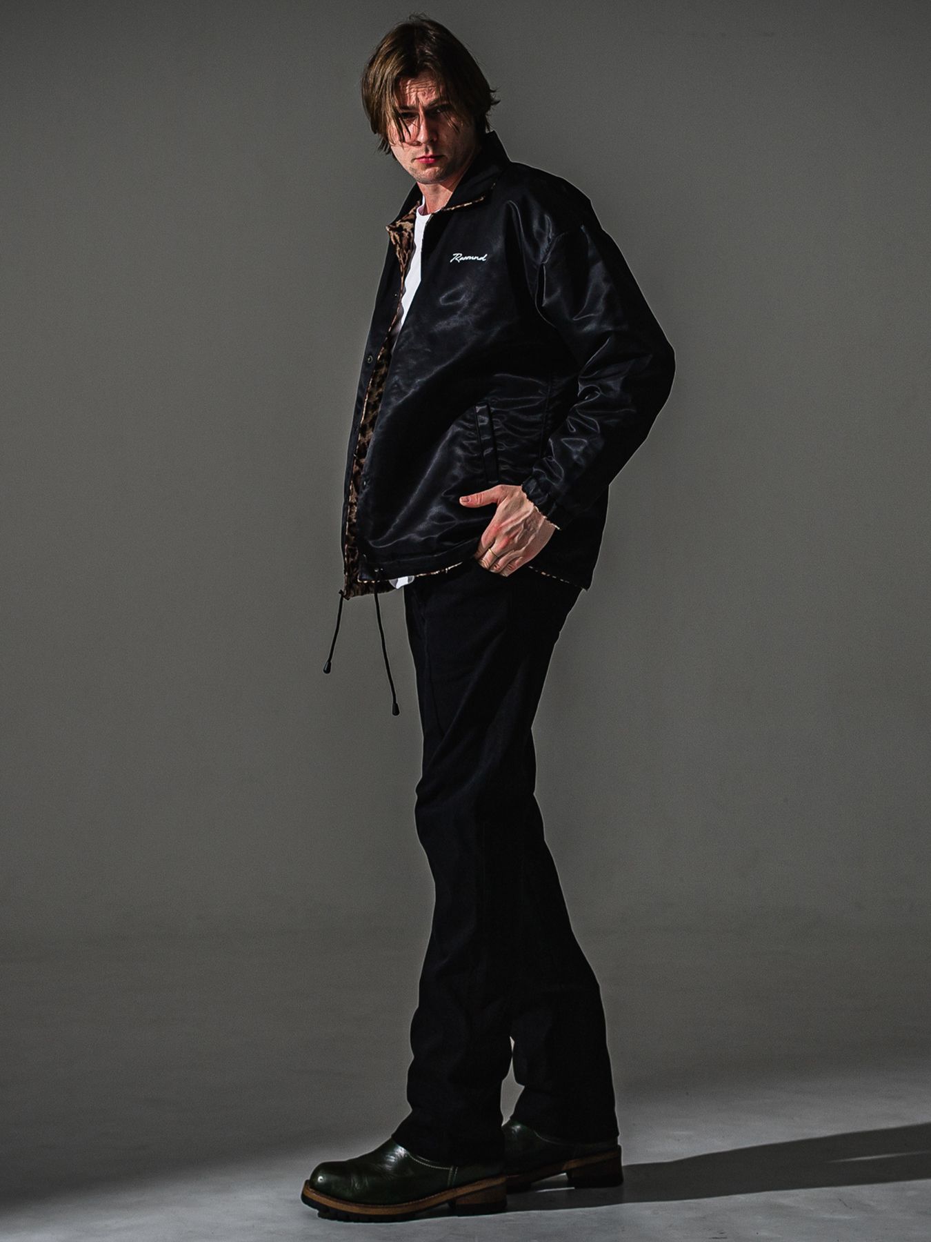 【予約品】DENIM JERSEY WIDE PT / デニムジャージー ワイドパンツ / ブラック