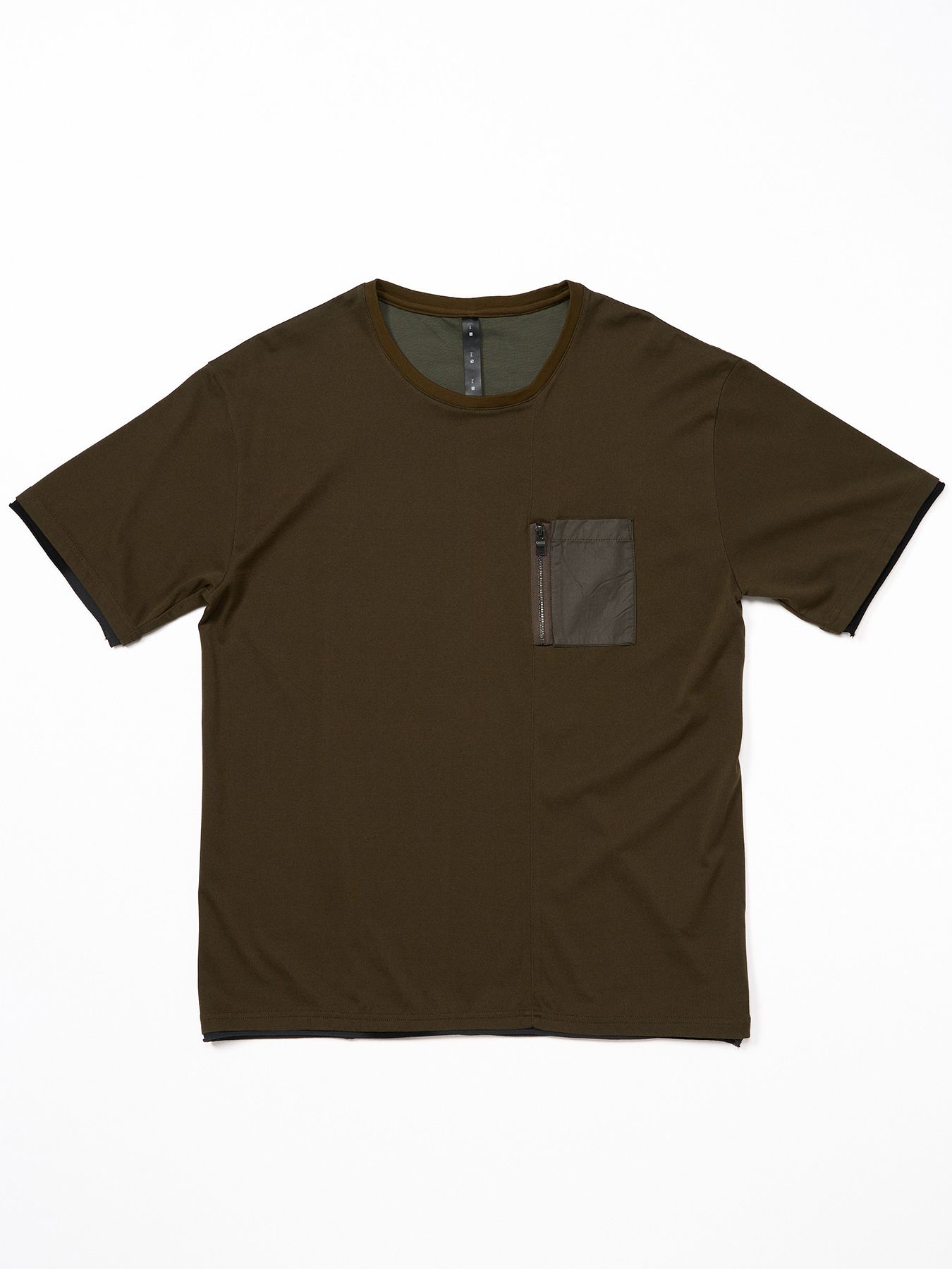 【予約品 9月23日(火) 締切】cool touch zip-pocket S/S / クールタッチ ジップポケット ショートスリーブ / カーキ