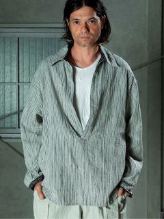 【予約品 11月9日(月) 締切】WAVEPULLOVER / ジャガードストライプ プルオーバー / グレー
