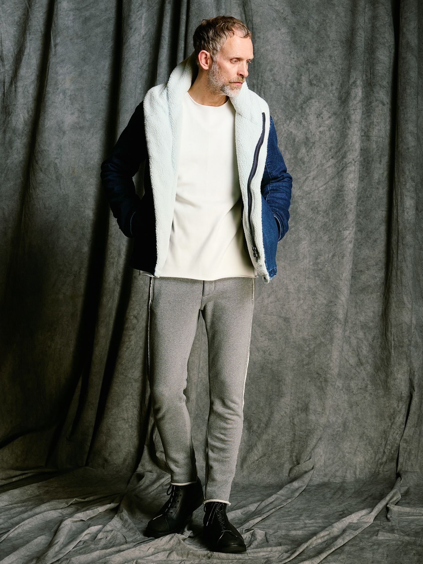 【予約品 4月19日(日) 18時締切】back boa cut-off crew / バックボア カットオフ クルーネック/ ホワイト