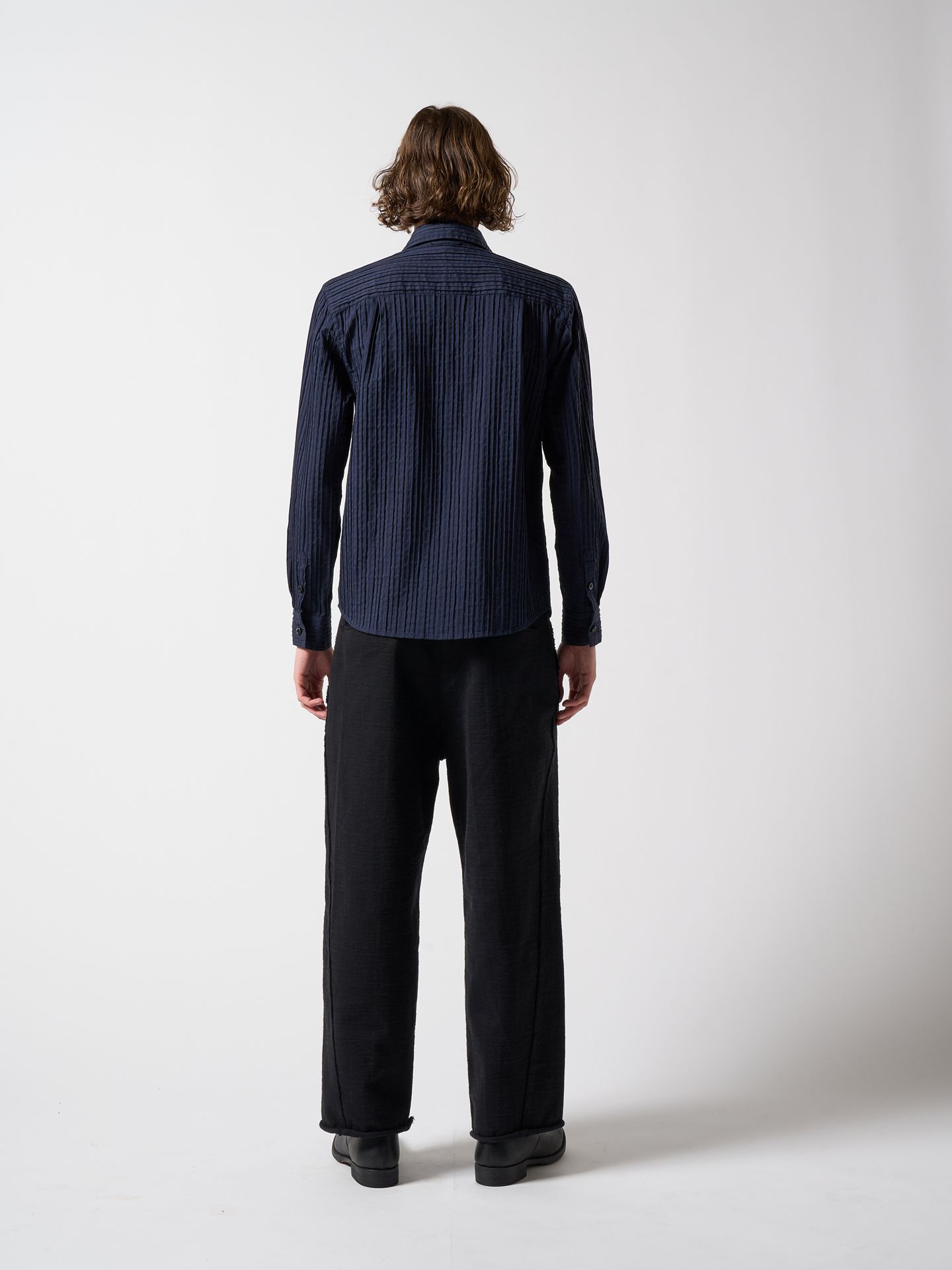 【予約品】 stripe shirt / ストライプシャツ / ネイビー