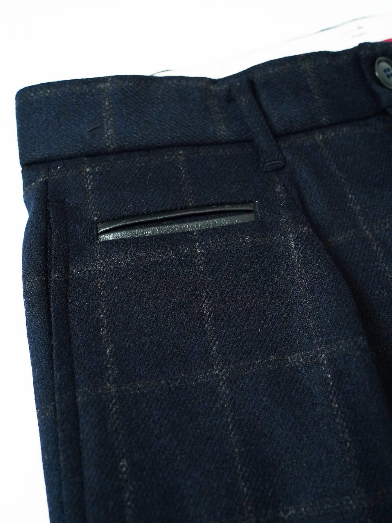 【予約品 7月5日(日) 締切】WOOLBASTE TROUSERS windowpane / ウィンドーペイン ウールトラウザーズ / ネイビーチェック