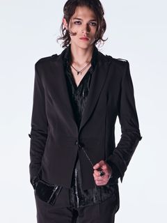 【予約品 6月29日(月) 締切】PE Gabardine Short Goth Jacket / ショート ゴスジャケット / ブラック