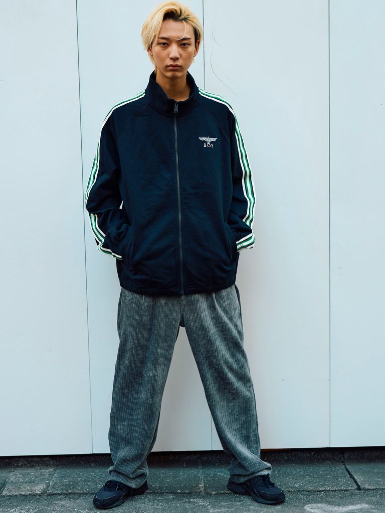 メンズ 長ズボン ポケット カモフラージュ ストリート P00479 BOY LONDON - BOY EMBROIDERY CLASSIC JERSEY / ジャージ