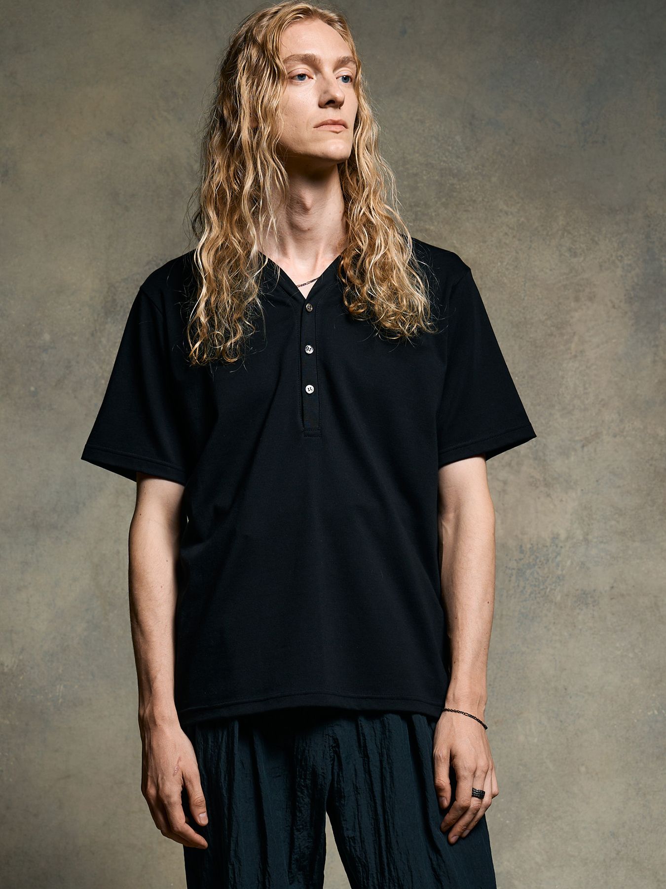 【予約品 9月23日(火) 締切】IVXLCDM ×wjk  croco pattern middle ring / クロコパターン ミドルリング / ブラックコーティング