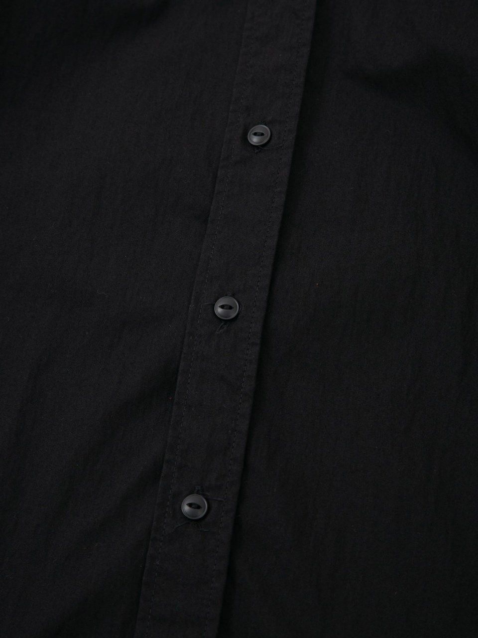 後染めコットンナイロンウェザークロス シャツ / Shirts / ブラック 【STRUM】
