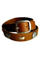 CONCHO LEATHER BELT / レザーベルト / キャメル