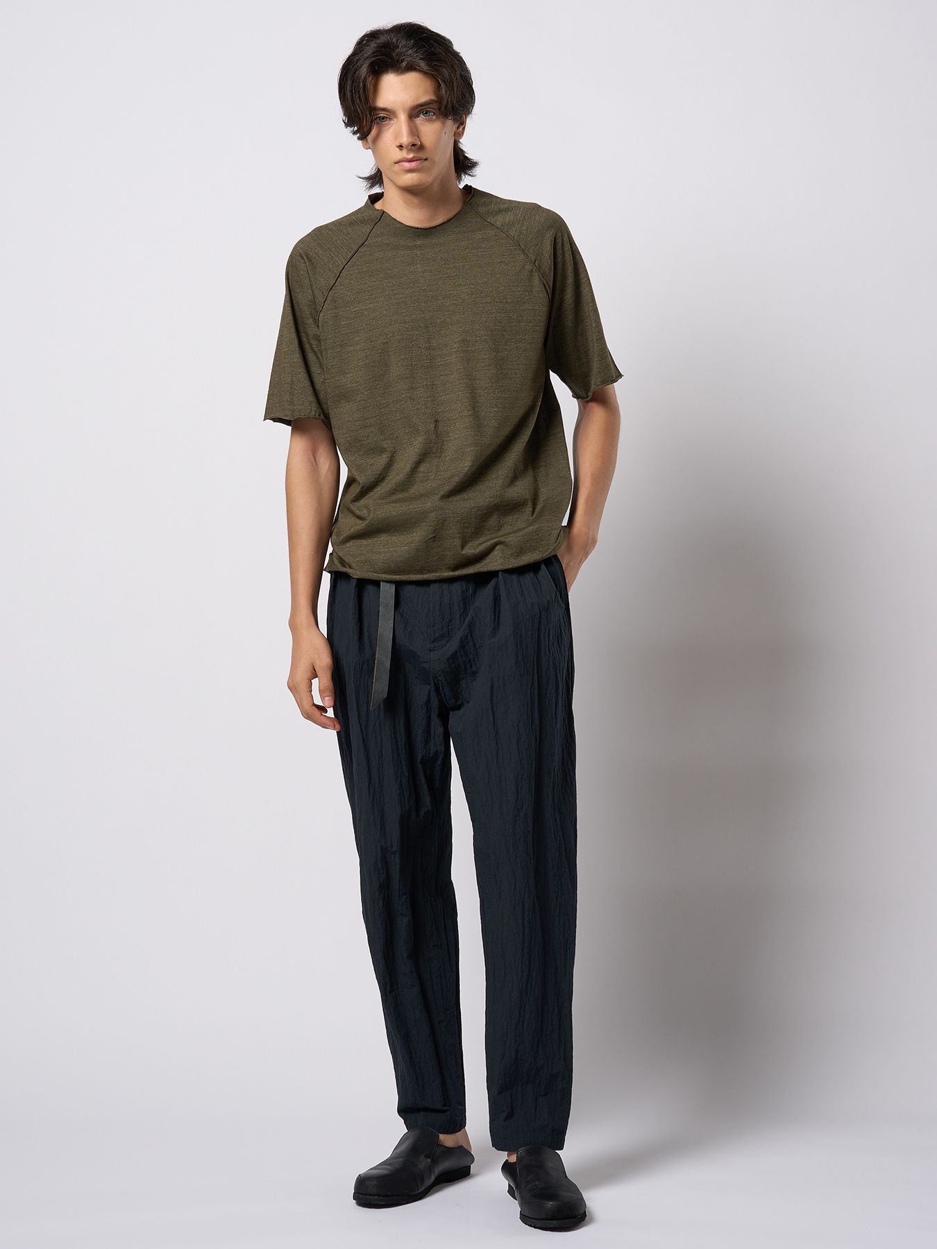 【予約品 9月23日(火) 締切】vintage loose pin-tuck S/S / ヴィンテージ ルーズピンタック ショートスリーブ / カーキ