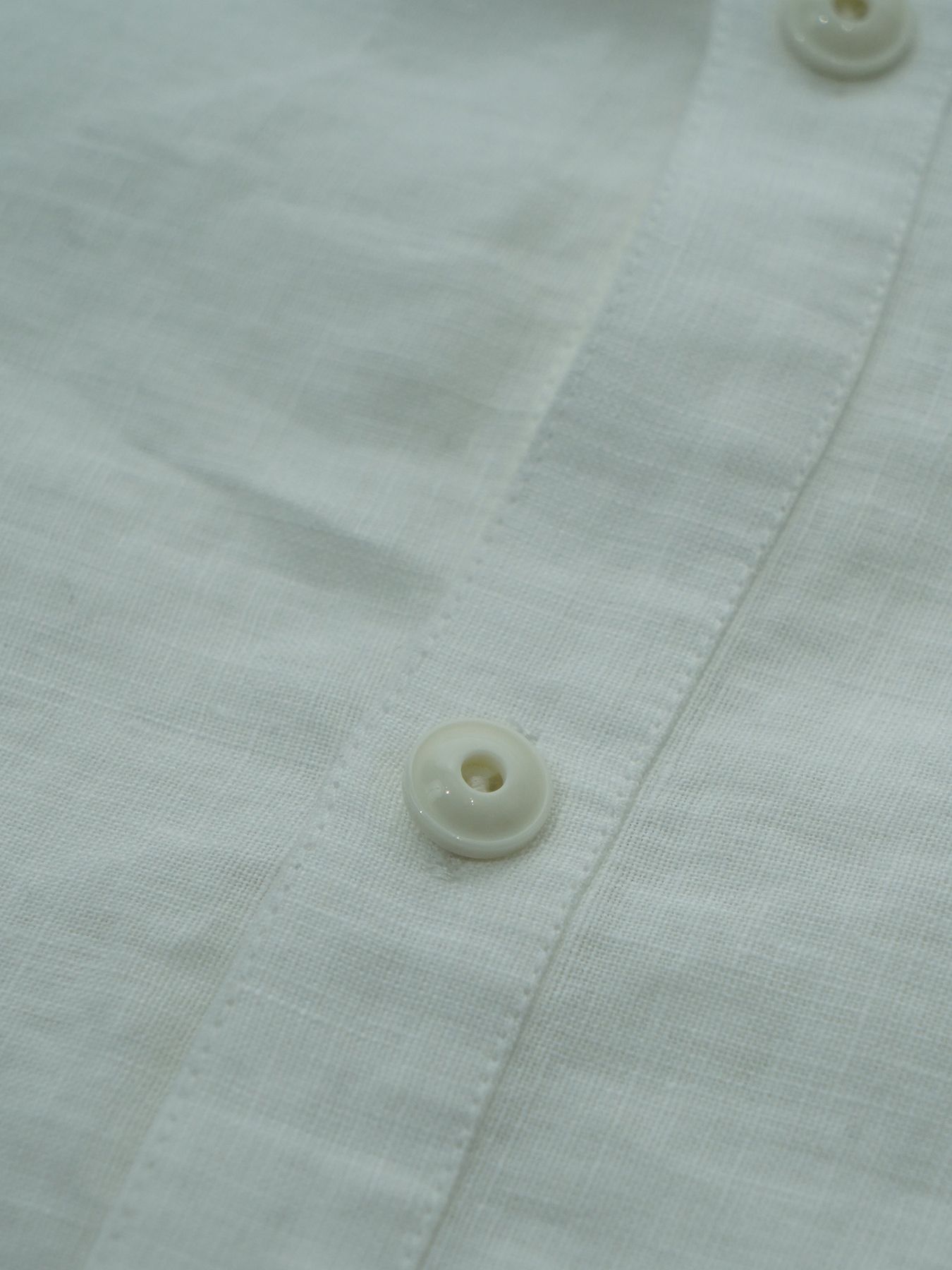 【予約品 2月1日(日) 締切】GATHERLINEN SHIRTS S/S / リネン 半袖シャツ / ホワイト