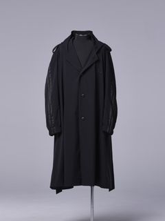 《予約品11月4日 》 LineBigSilhouetteHoodie / フーディーコート / ブラック×ブラックライン