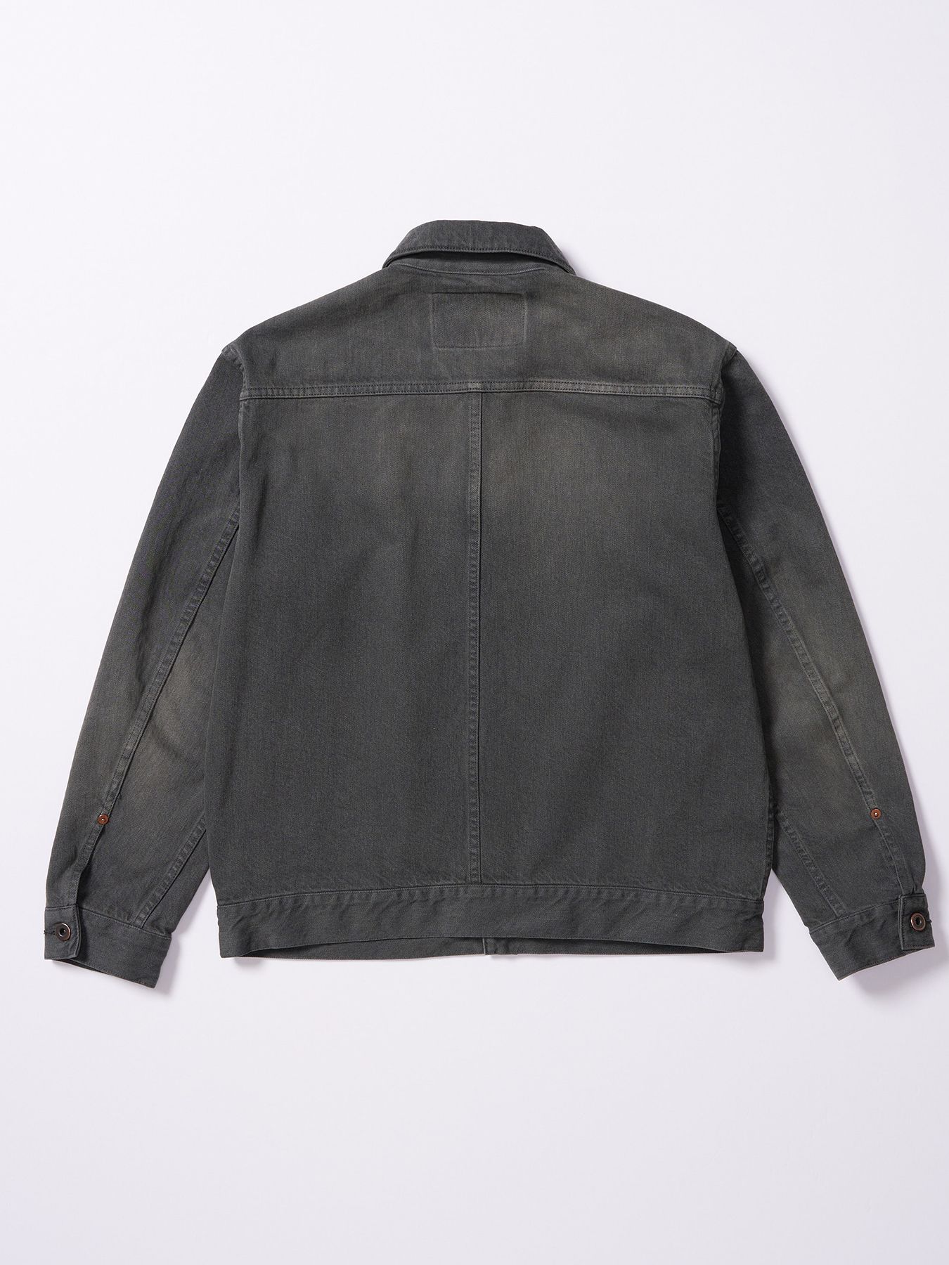 【予約品 4月19日(日) 18時締切】denim jacket type1 (used) / ユーズド加工 TYPE1 デニムジャケット / ダストチャコール