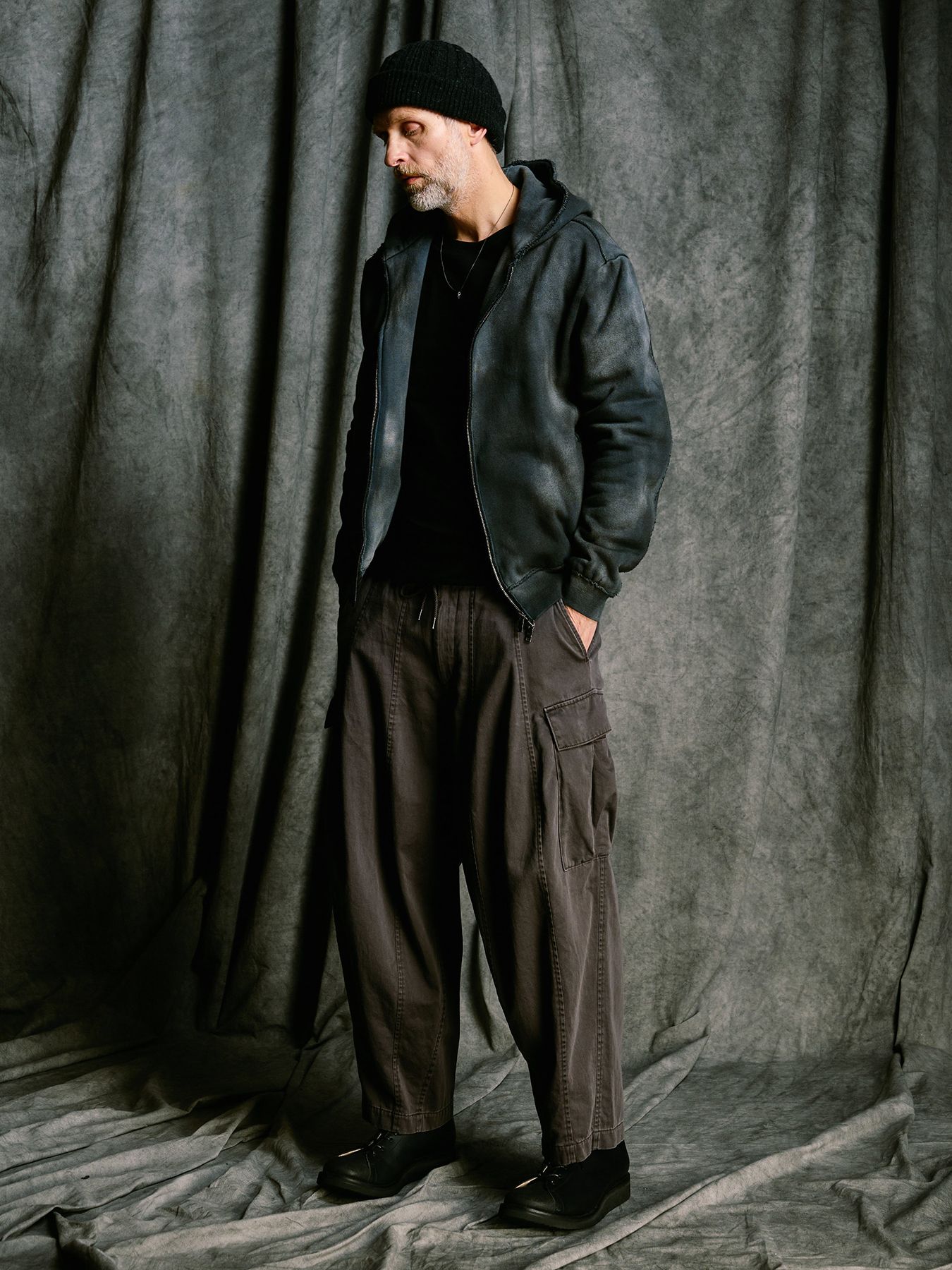 【予約品 4月19日(日) 18時締切】fade zip-up hoodie / フェード ジップアップ フーディー / フェードブラック