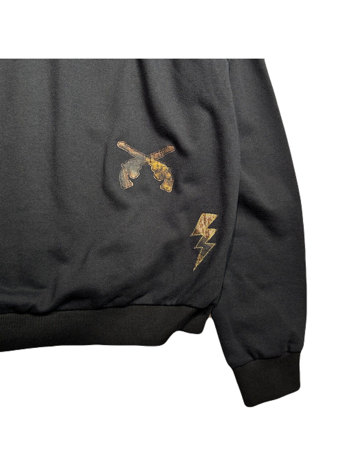【予約品 8月10日(日) 締切 】PATCH WORK HOODIE / パッチワーク フーディー / ブラック