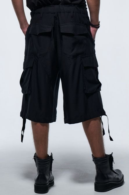 《予約品》 WideShortCargoPants / ブラック 【kiryuyrik】 2023年4月以降入荷予定