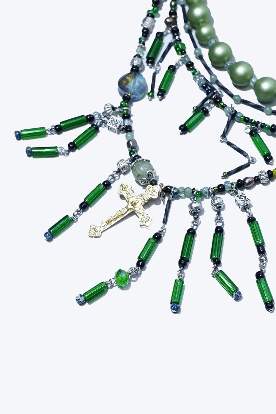 待宵 マツヨイ Necklace ネックレス / GREEN 【Ranunculus】