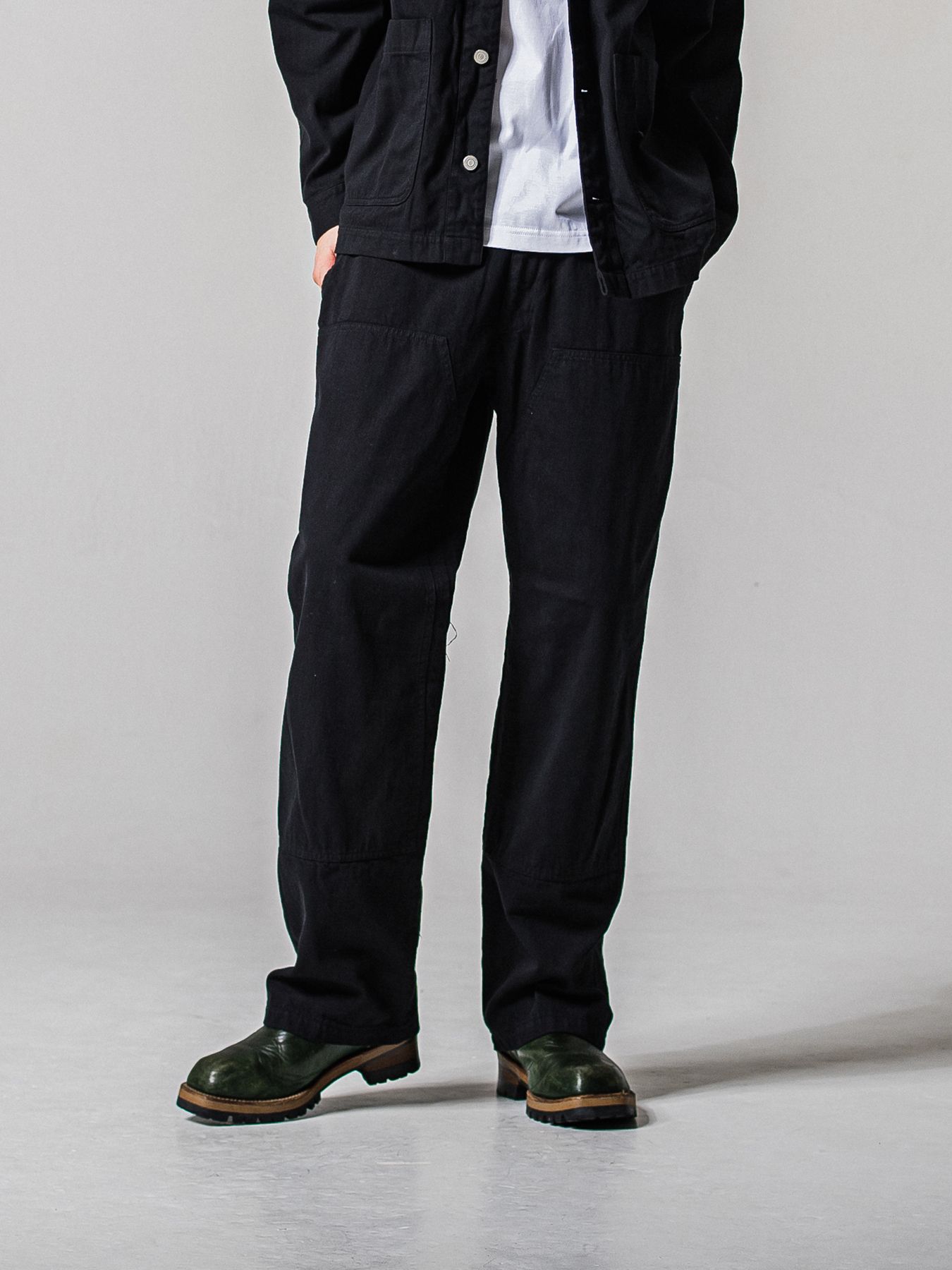 【予約品 11月16日(日) 締切】DOUBLE KNEE PT / ダブルニーワークパンツ / ブラック