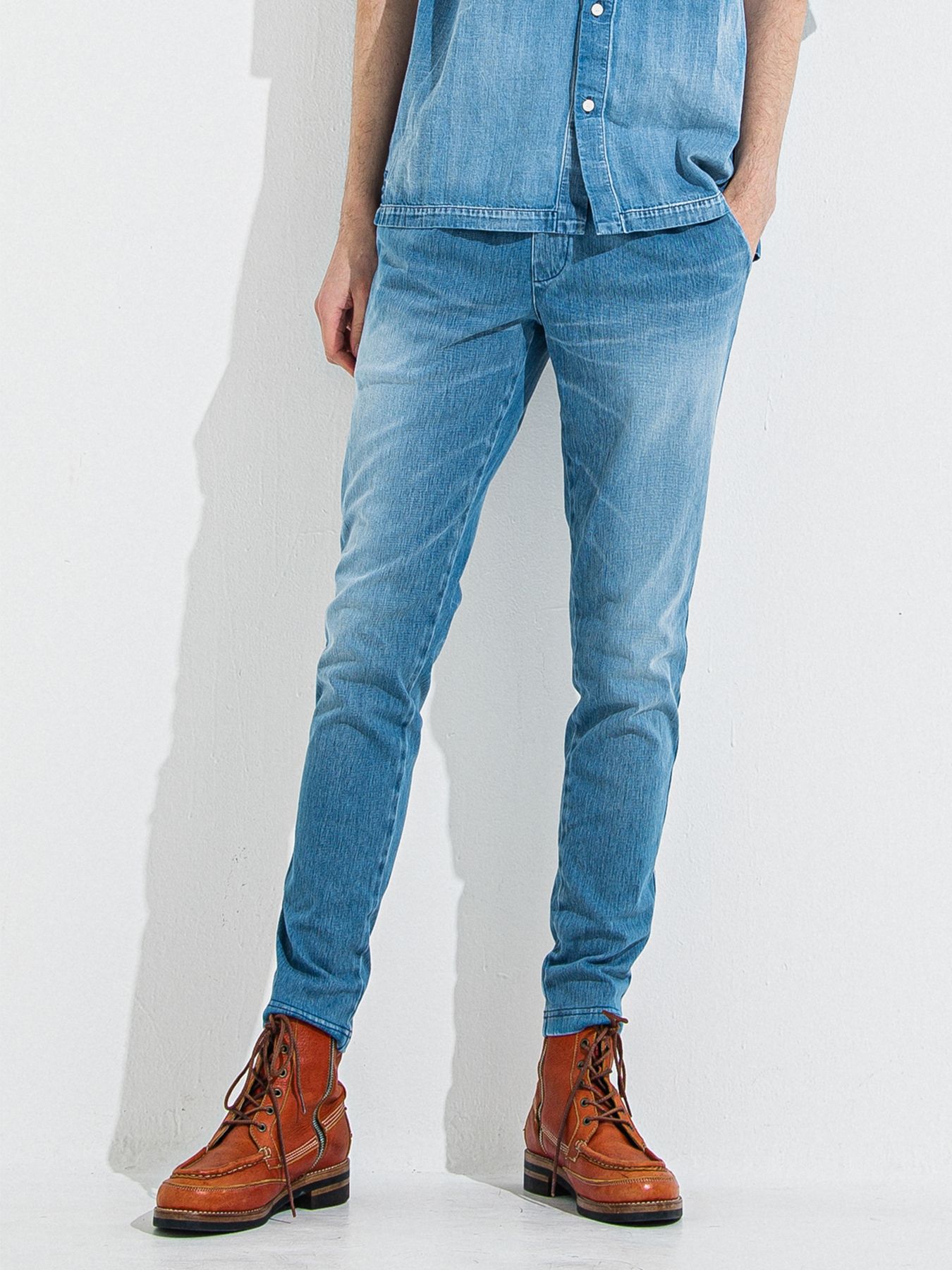 【予約品 】DENIM JERSEY CHRIS EASY TUCK PT / デニムジャージクリスイージータックパンツ / ライトインディゴ
