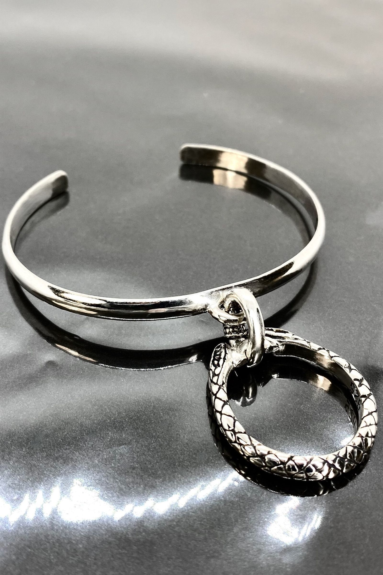 《受注生産》 BANGLE BRACELET [HORSESHOE:SNAKE] バングル 【GOD SIZE】 注文から1~2月間後入荷予定