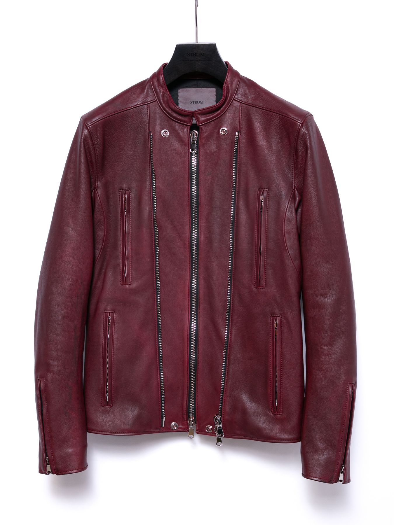 【予約品 4月6日(月) 締切】Hybrid Vegetable Tanned Calfskin Garment Burning Dyed Double Riders / ハイブリッド タンニン鞣し カーフスキン 燃焼製品染めダブルライダース / GHOST