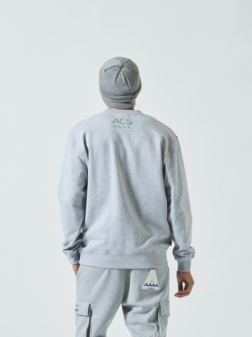 (予約品)  Trimming Pocket L/S Tee / Tシャツ / グレー 【Acanthus×muta】 8月下旬頃入荷予定