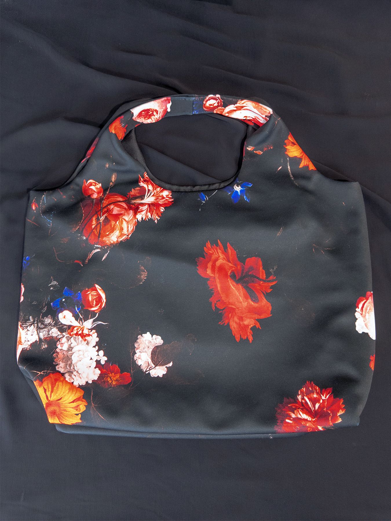 【予約品 4月26日(日) 締切】Shoulder Tote Bag / ショルダートートバッグ / ブラックフローラ