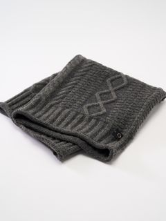【予約品】 plating cable knit snood / スヌード / グレー