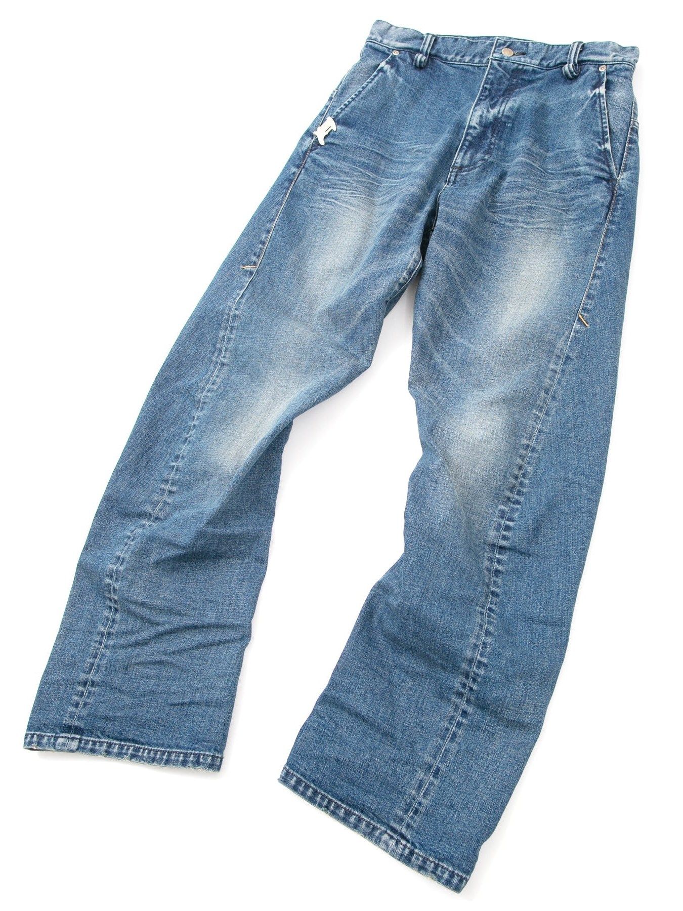 12.5ozオーガニックコットン ストレッチデニム 3D ワイドストレート ジーンズ / Wide Straight Jeans / RAD CLUB（ラッドクラブ） / インディゴ